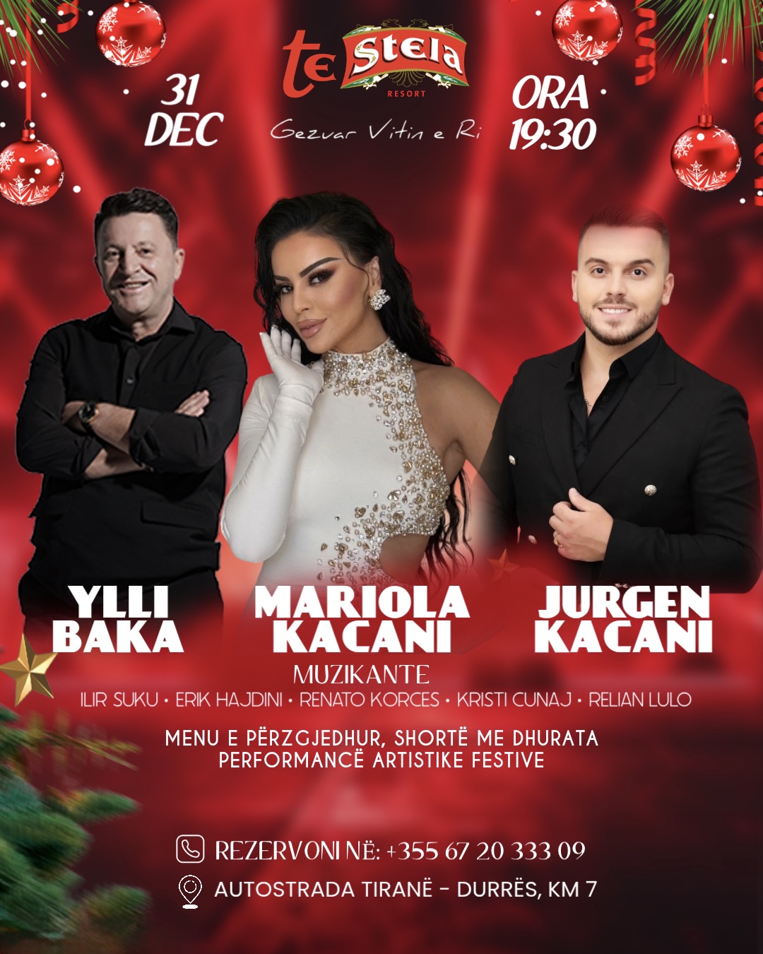 Te Stela Resort Facebook ad: Festojmë Vitin e Ri me muzikë LIVE!