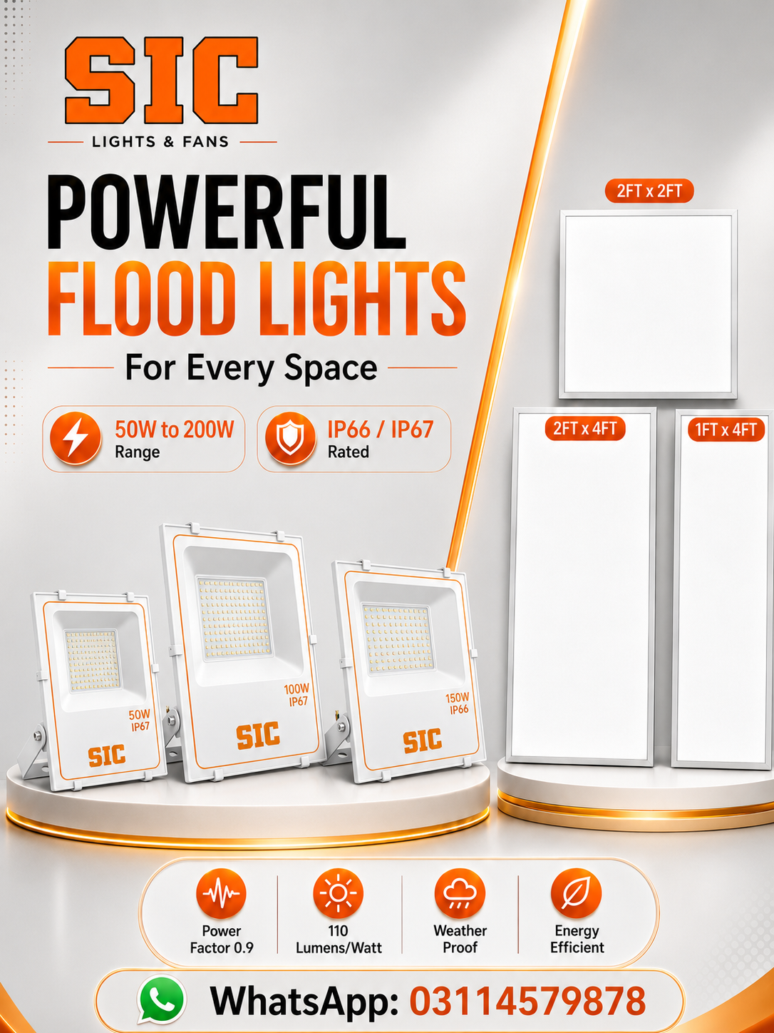 SIC Products Facebook ad: Get your LED flood lights