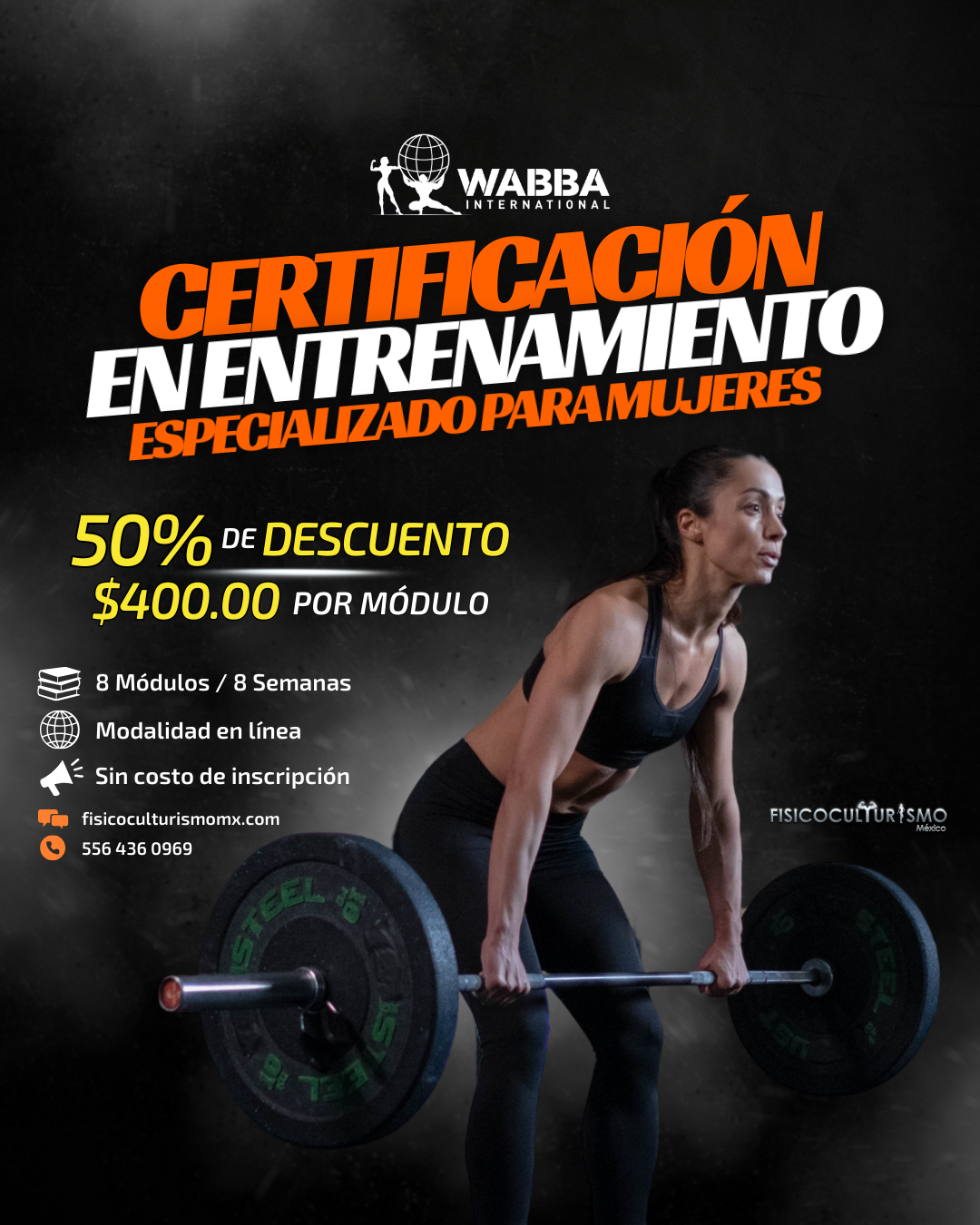 Fisicoculturismo México S.C. Facebook ad: Modalidad ONLINE