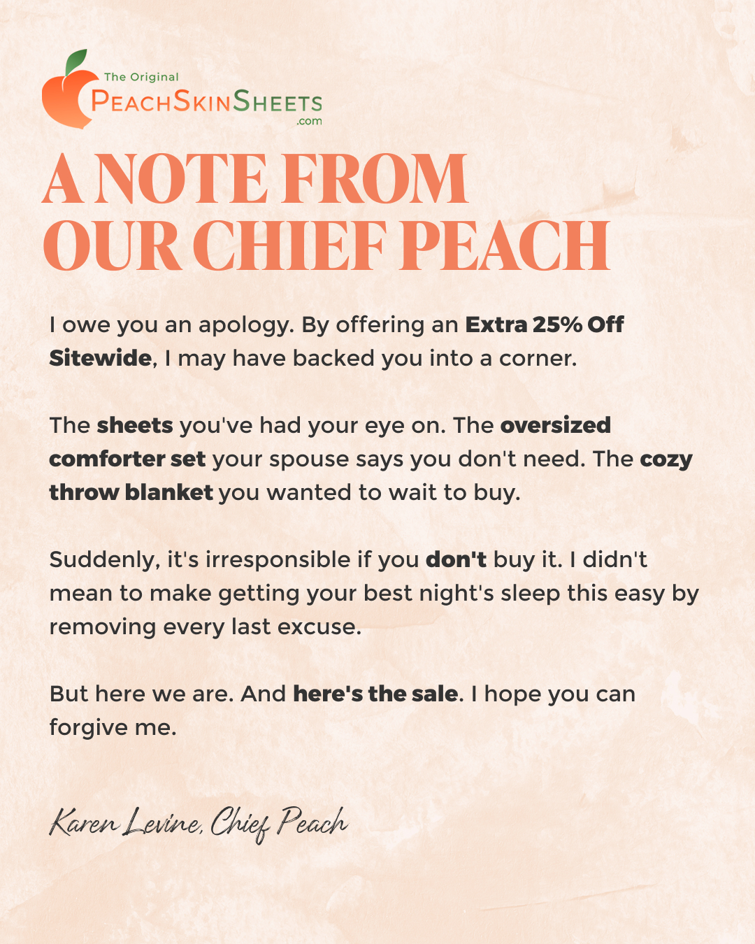 PeachSkinSheets.com Facebook ad from Feb 10, 2026