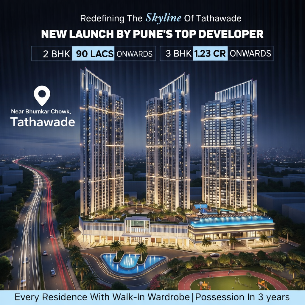 Biggest Launch Of Pune Facebook ad: Biggest Balcony 22’4 X 7 | Walk-in Wardrobes