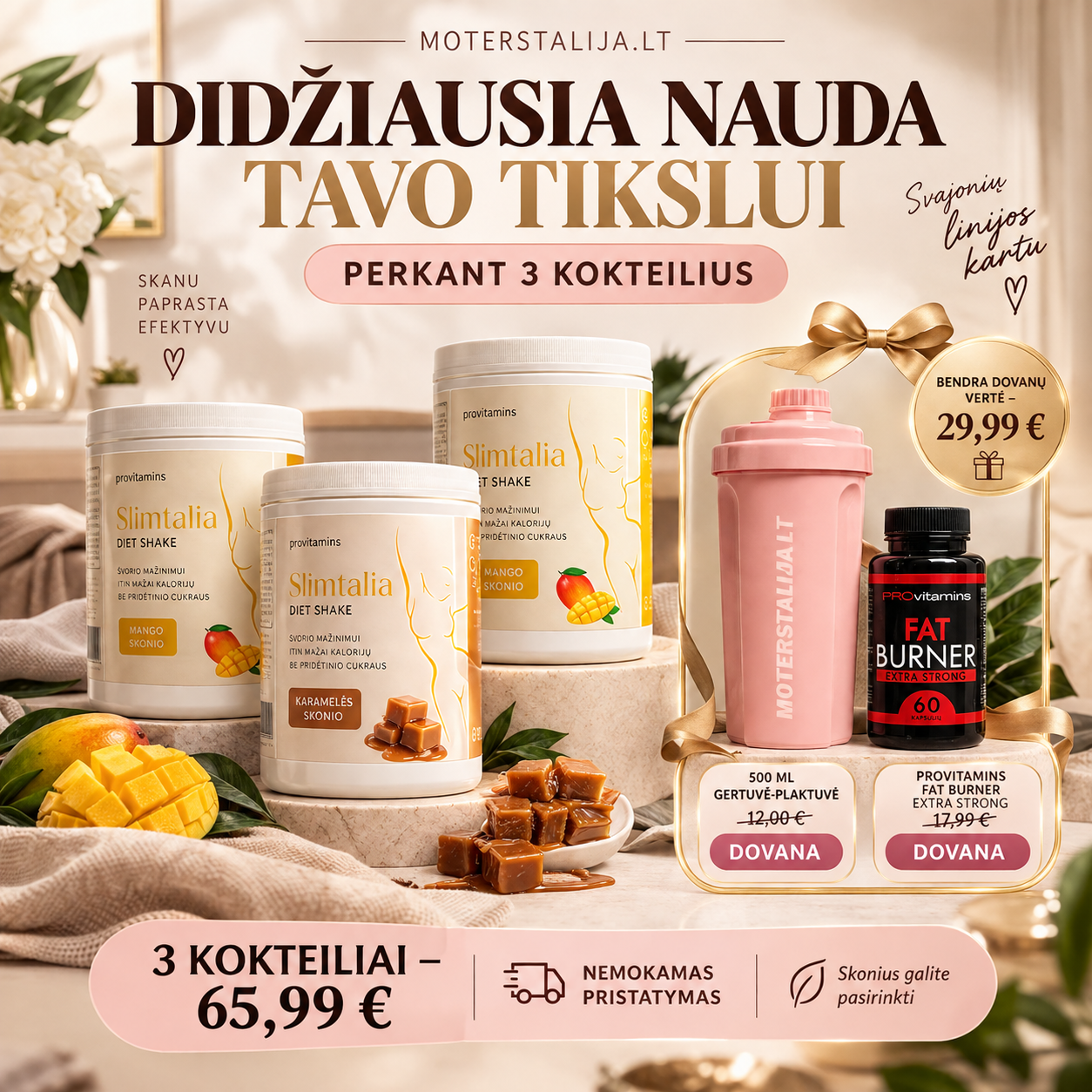 MotersTalija.lt Facebook ad: RIBOTA nuolaida, 50%!