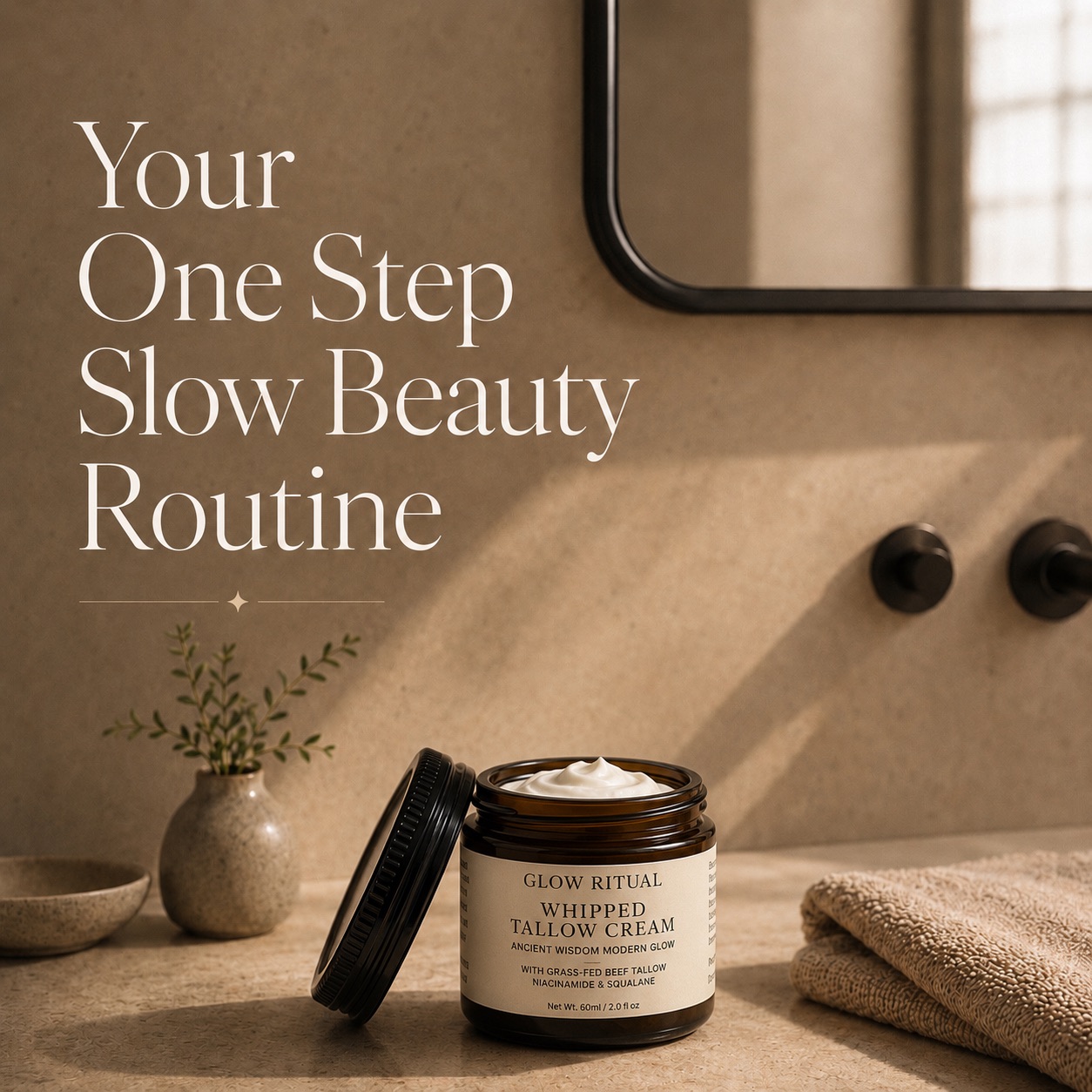 Glow Ritual Tallow Skincare Facebook ad: Heal Your Skin Barrier
