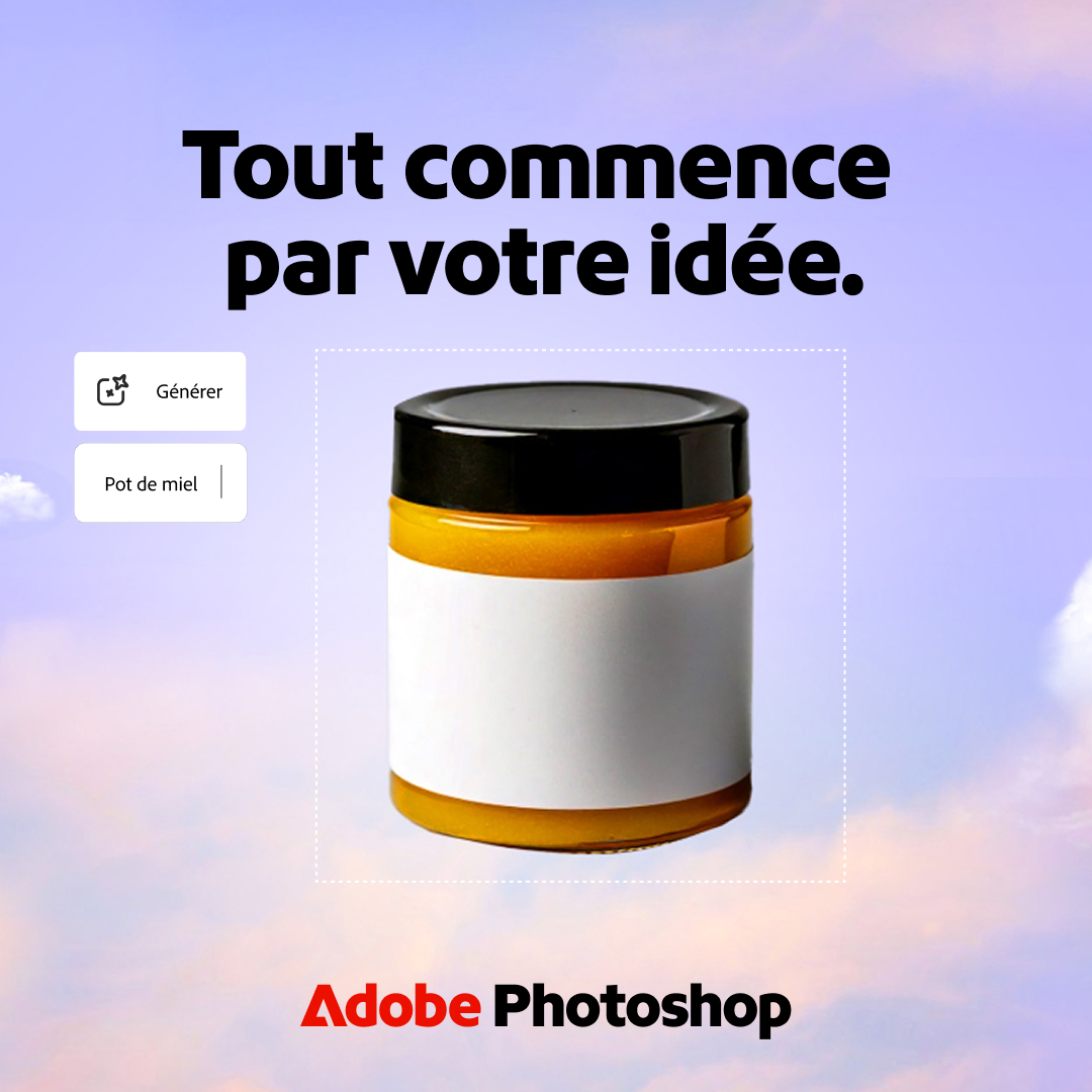 Adobe Photoshop Facebook ad: Comme Hey O’Neal, laissez libre cours à votre…