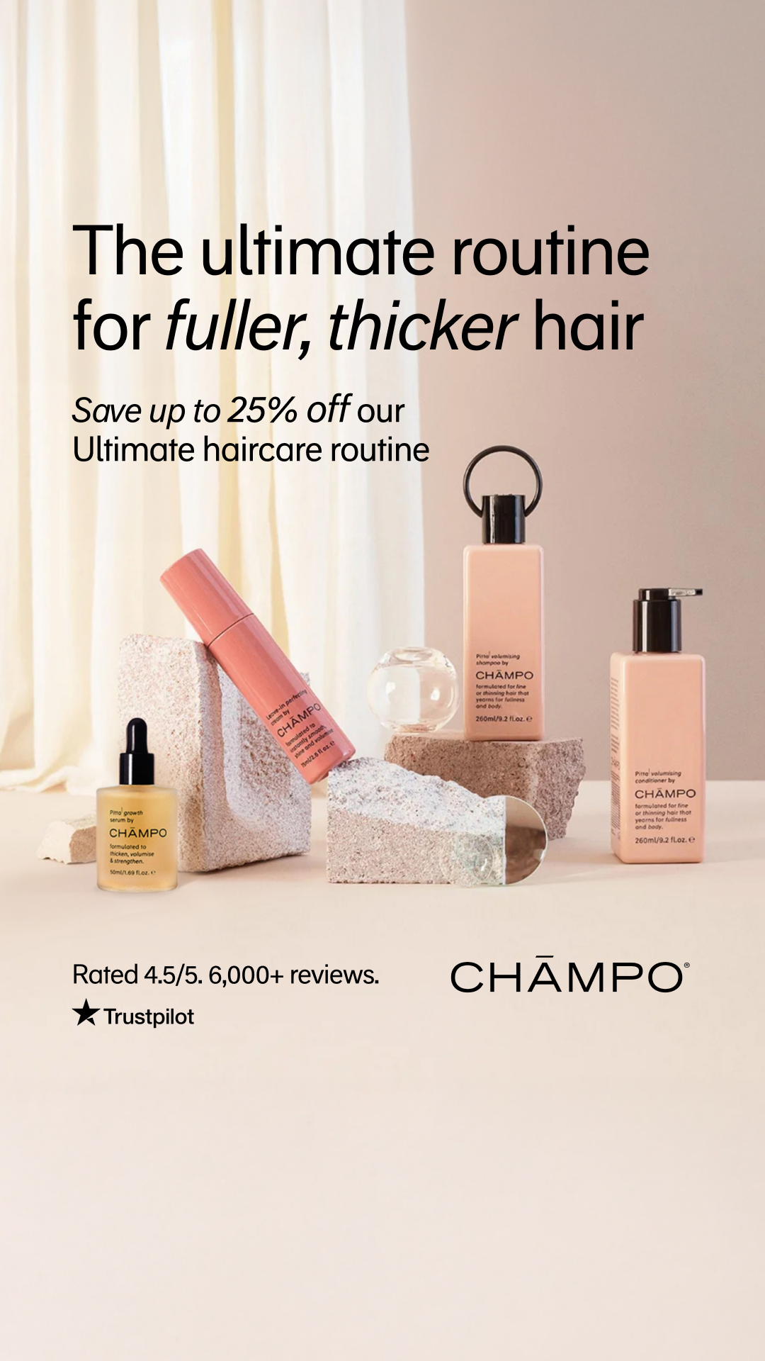 Chāmpo Haircare Facebook ad