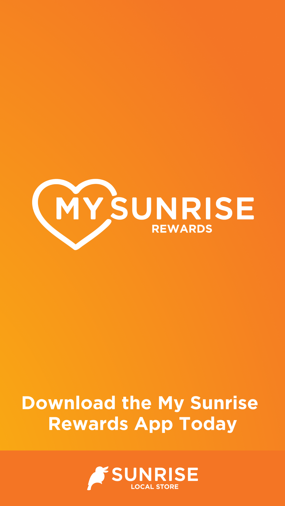 Sunrise Local Stores Facebook ad: MySunrise Rewards