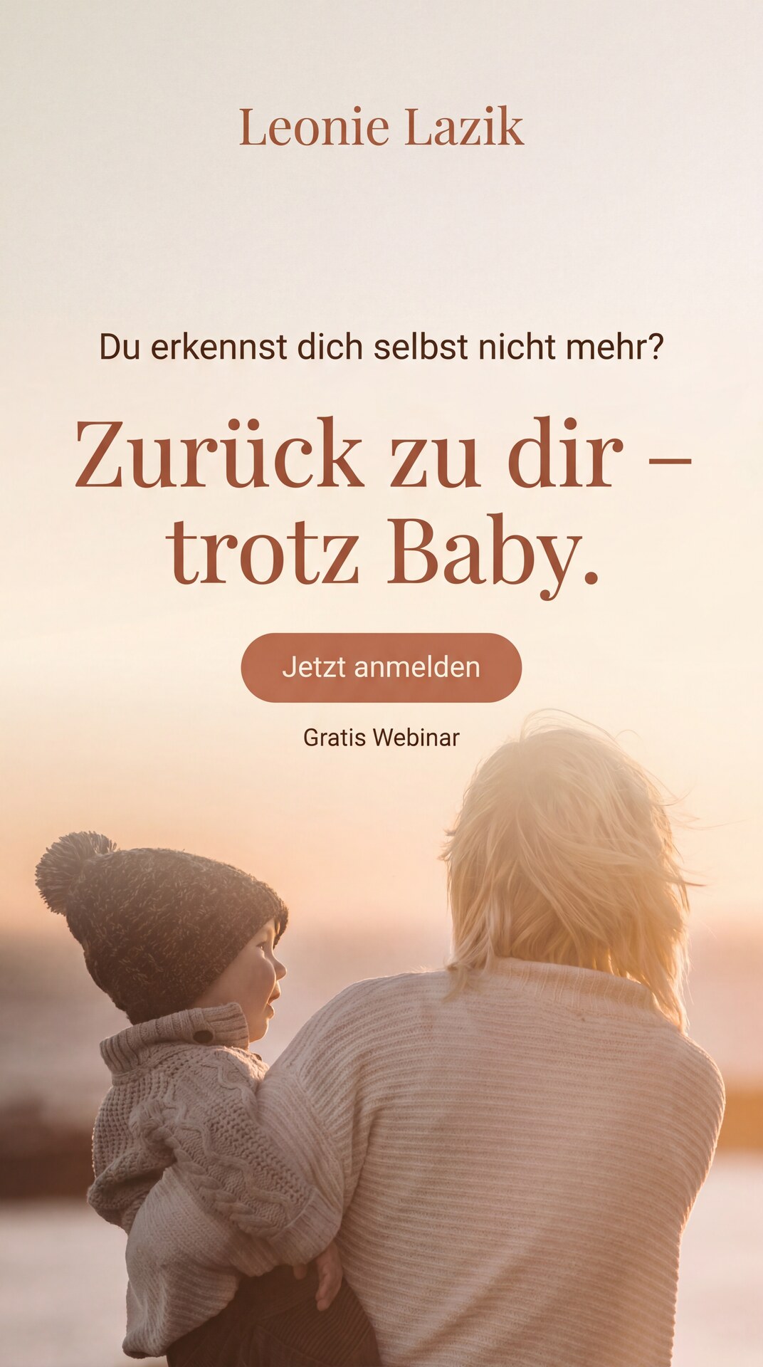 Leonie Lazik Facebook ad: Zurück zu dir, trotz Baby