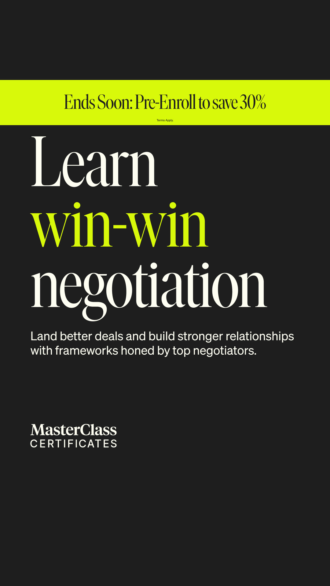 MasterClass Facebook ad