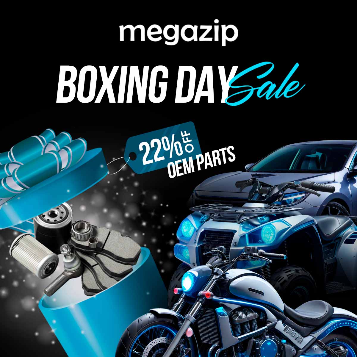 MegazipJapan Facebook ad: Genuine OEM Parts