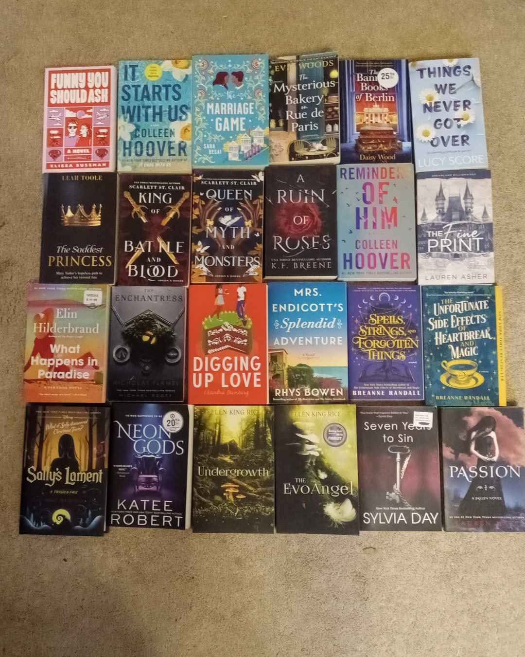 Eve Letson Suhling Facebook ad: Books! BOTM, Jenna, Reese! Please contact me first before…