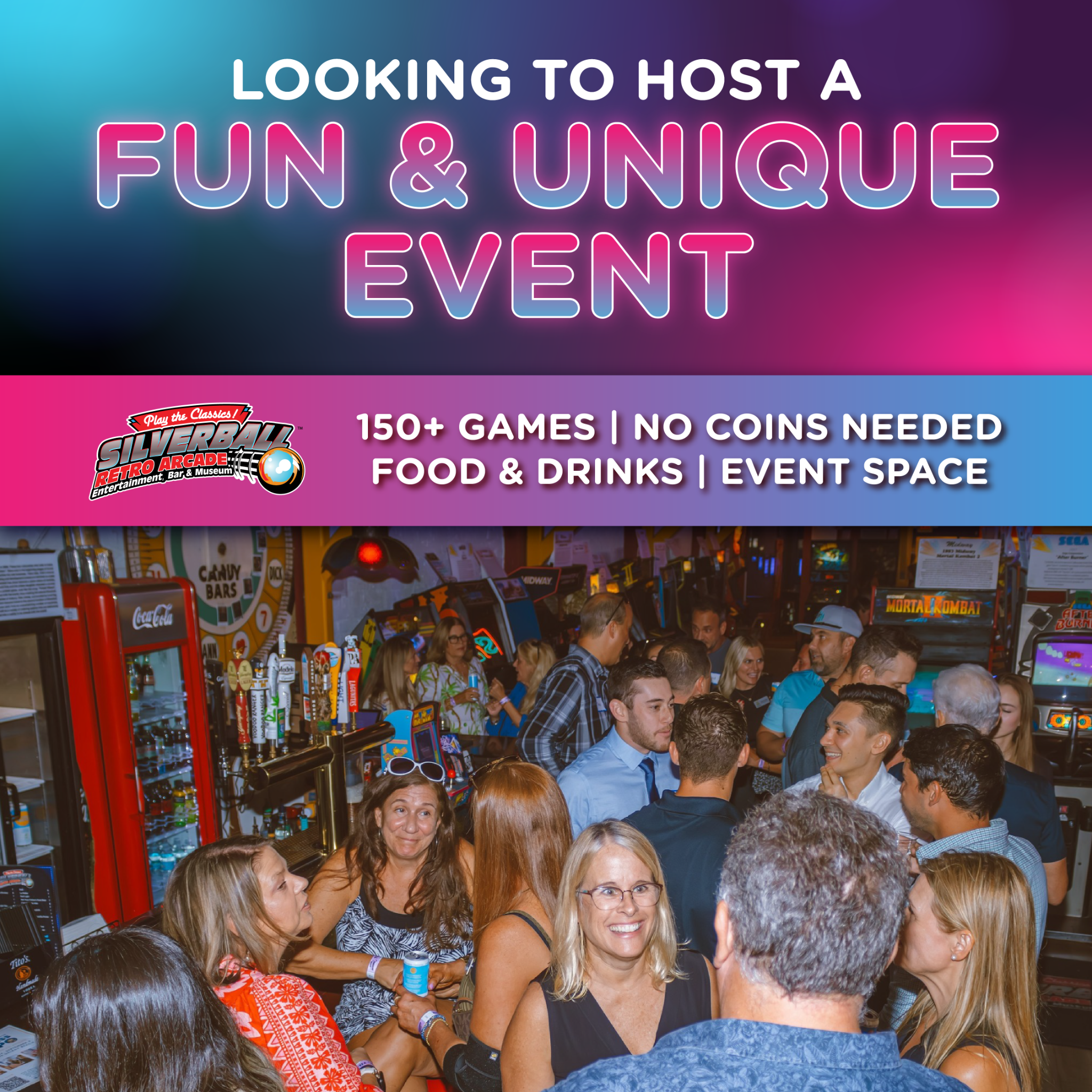 Silverball Retro Arcade - Delray Beach Facebook ad
