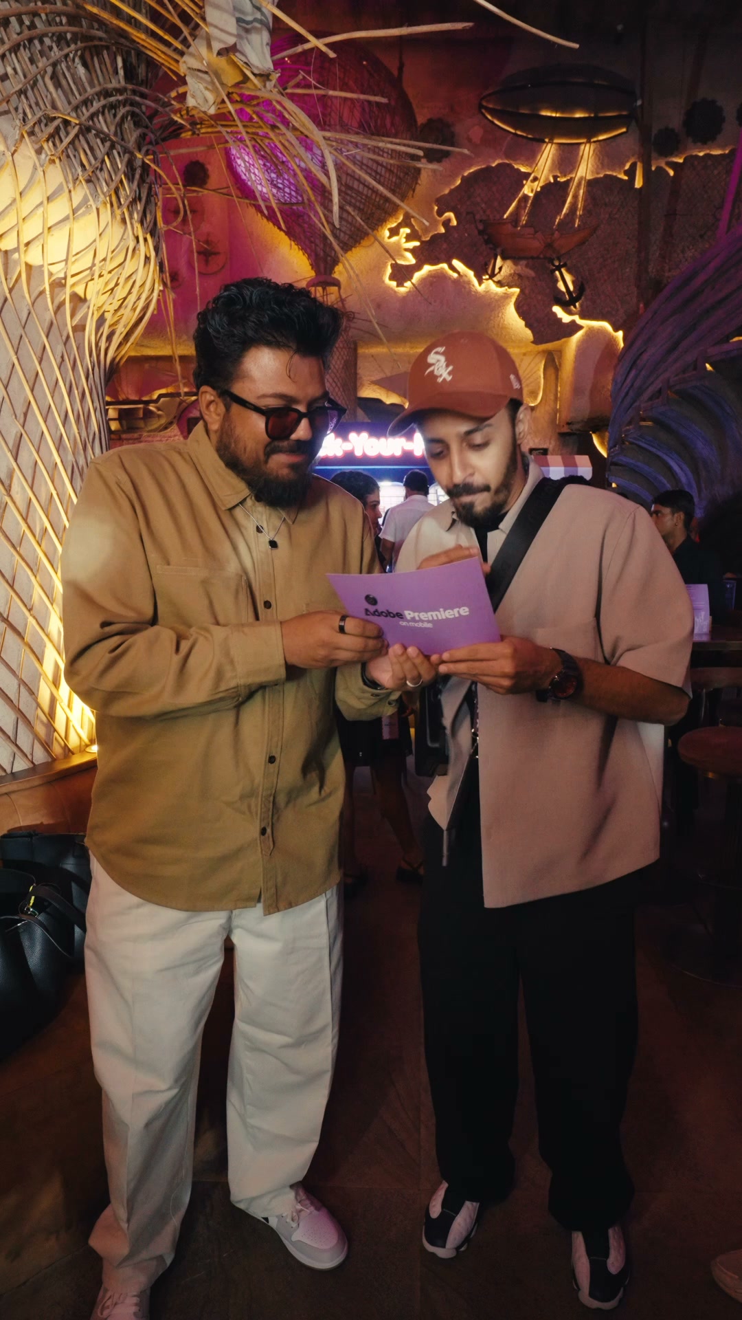 Adobe Video Facebook ad: Tongue twisters at a launch party?