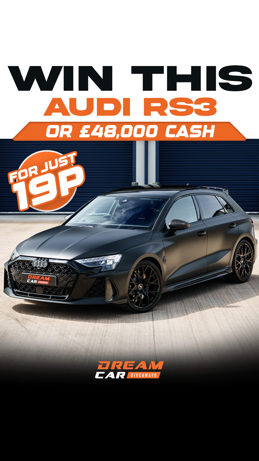 Dream Car Giveaways Facebook ad
