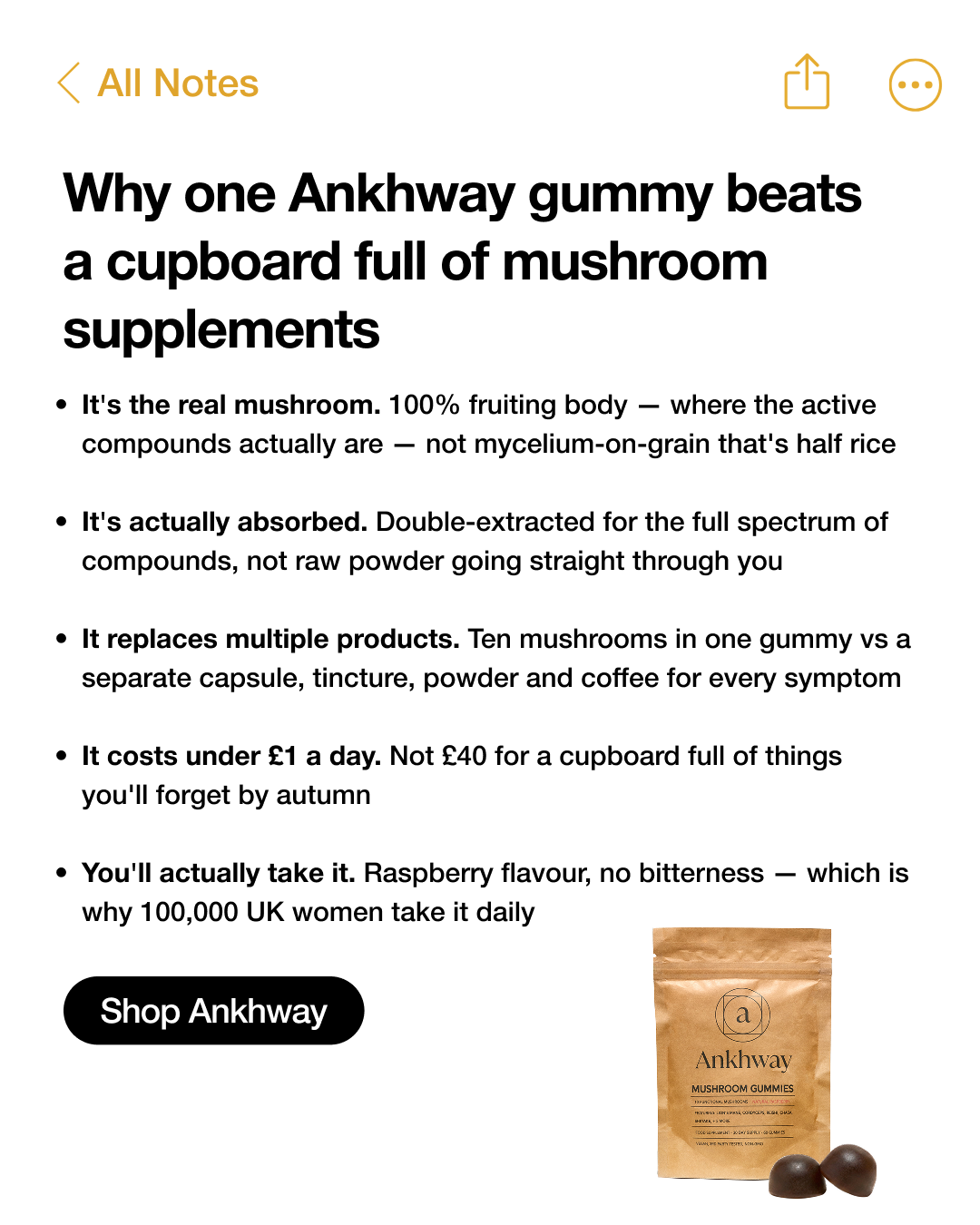 Ankhway Facebook ad