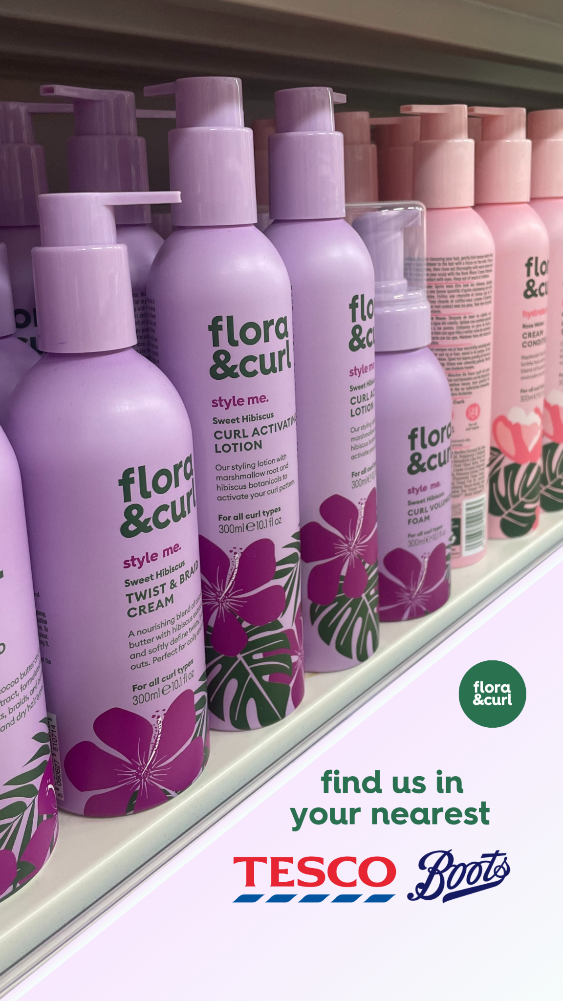 Flora & Curl Haircare Facebook ad