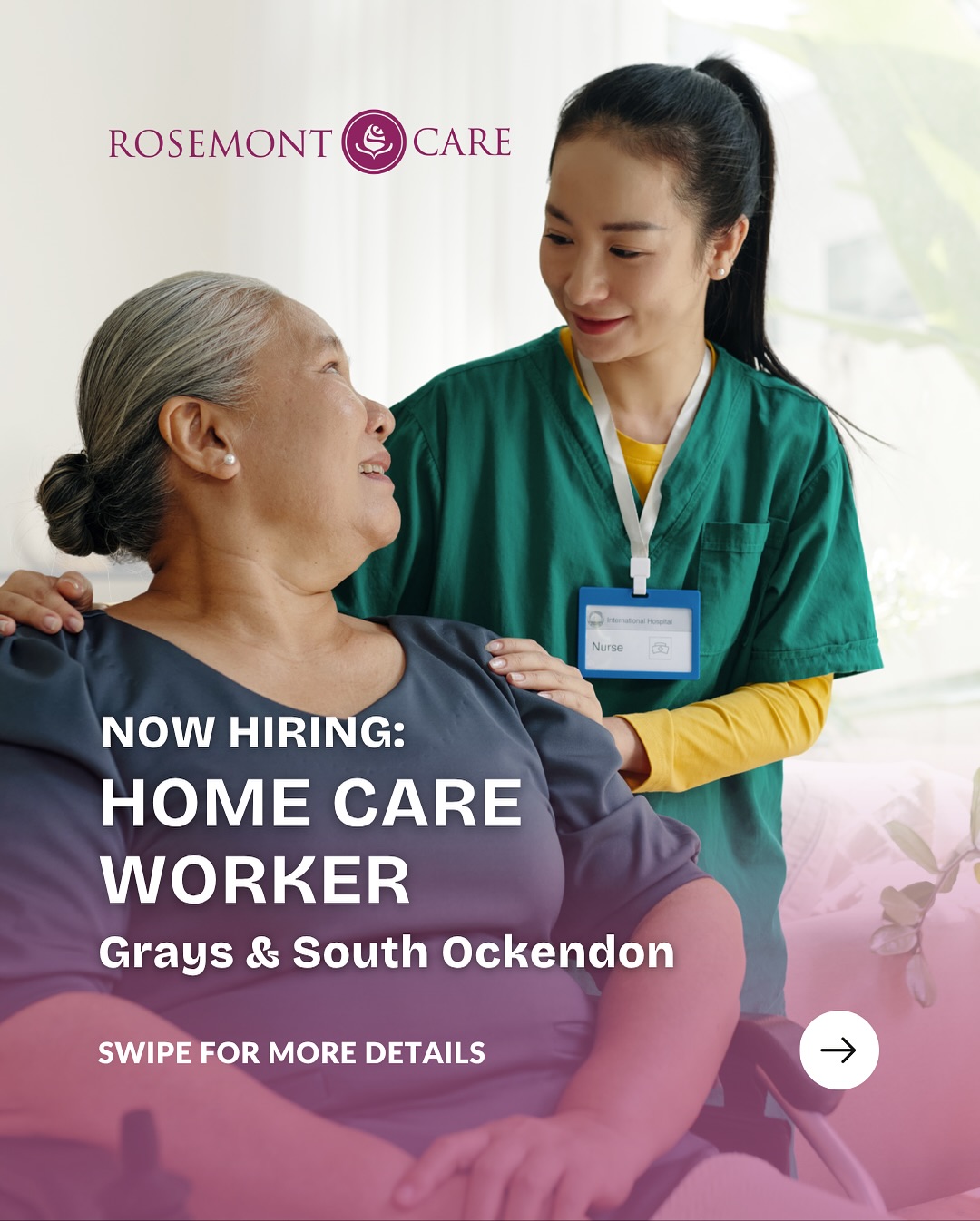 Rosemont Care - Medway Facebook ad: We’re Hiring: Home Care Workers in Grays &…