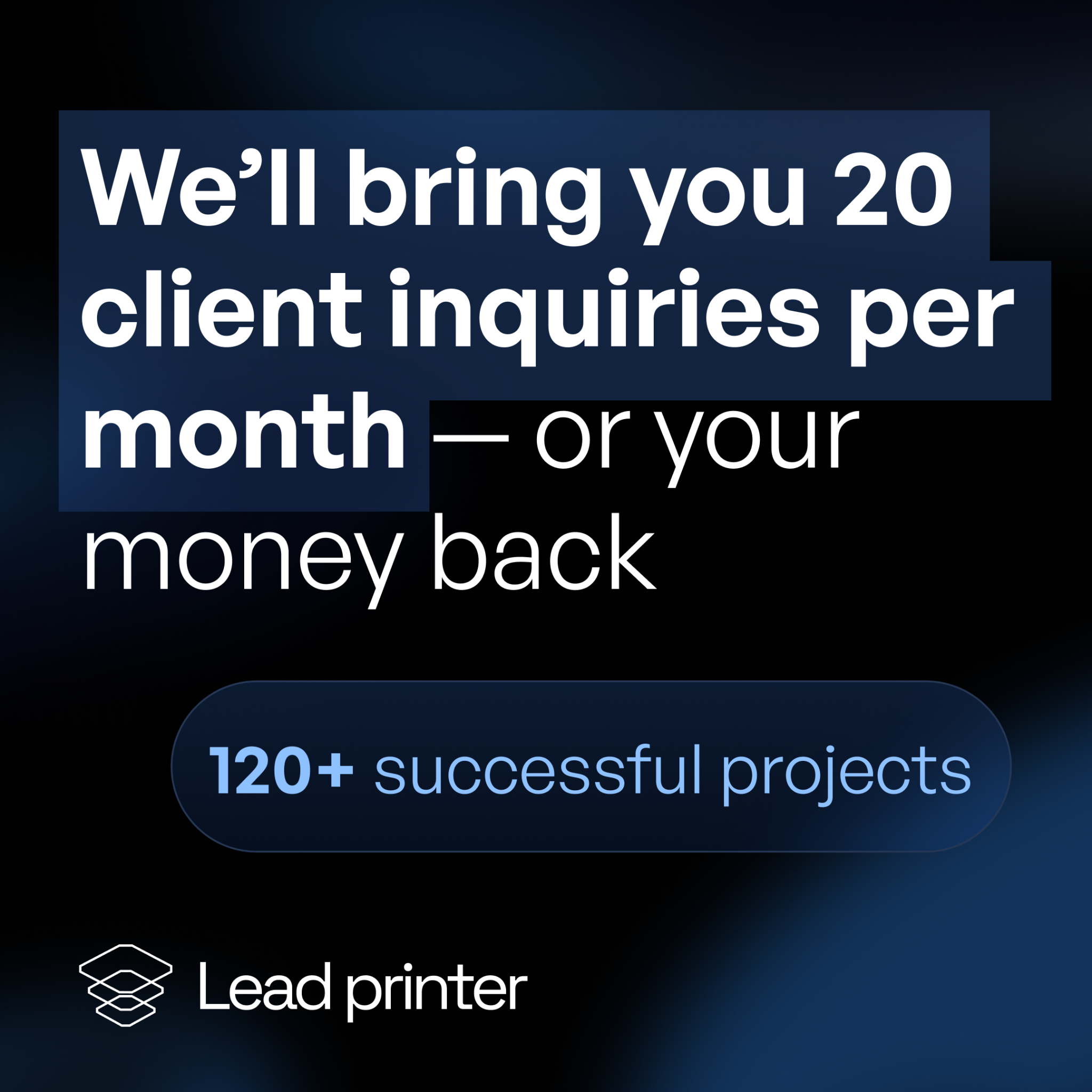 Lead Printer Facebook ad: We've sent over 4 million cold emails.