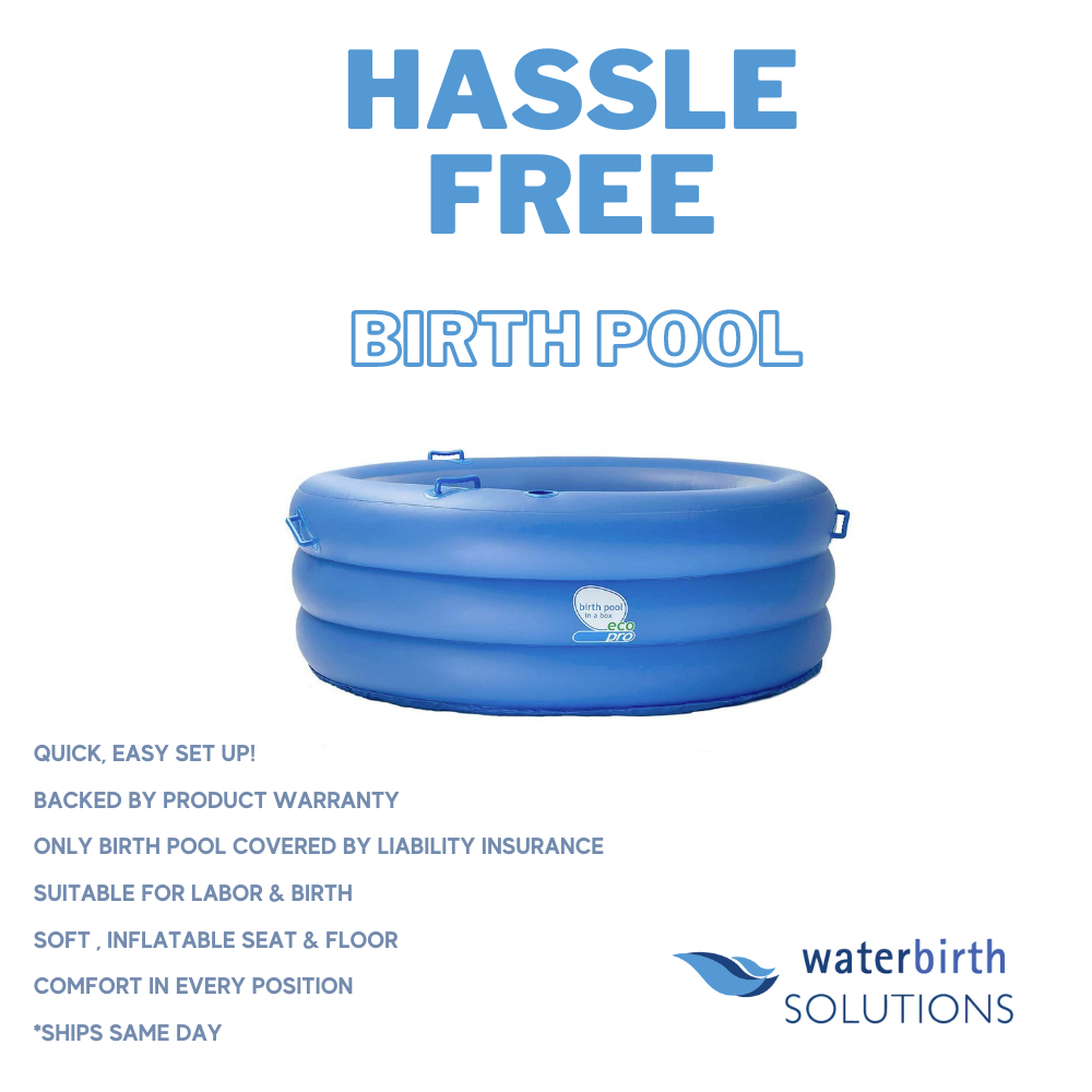Waterbirth Solutions Facebook ad: Are you tired of the stress and discomfort…