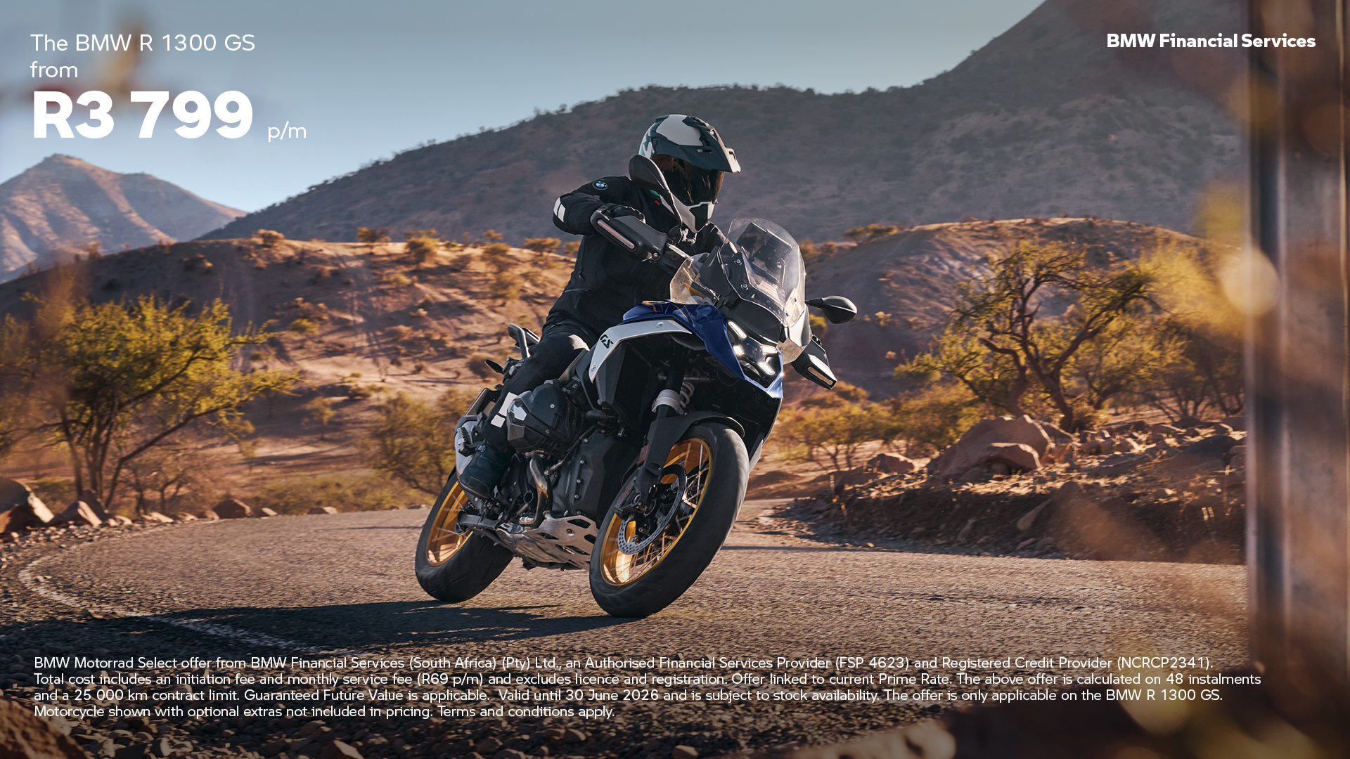 BMW Motorrad South Africa Facebook ad from May 20, 2026