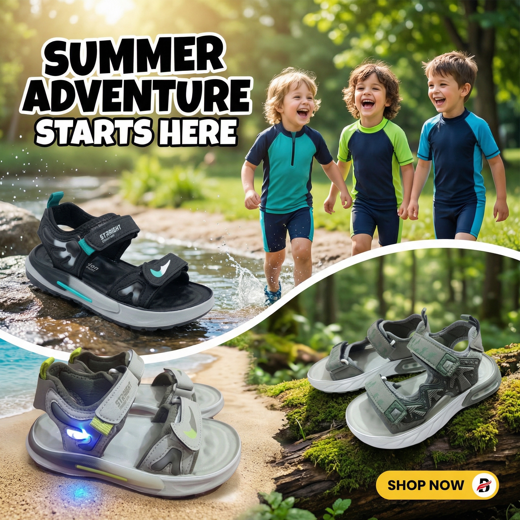 One Trade International Facebook ad: Kids Premium Sandals!