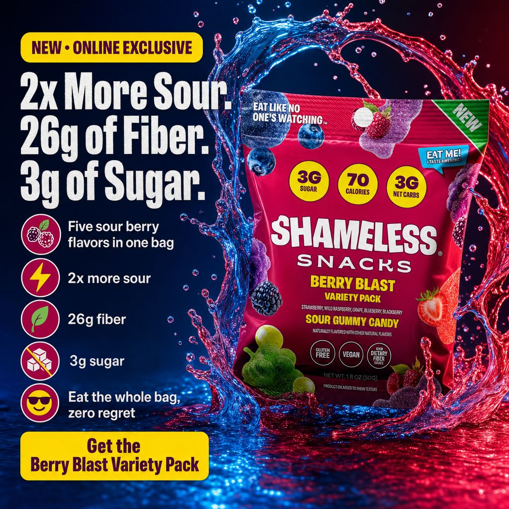 Shameless Snacks Facebook ad