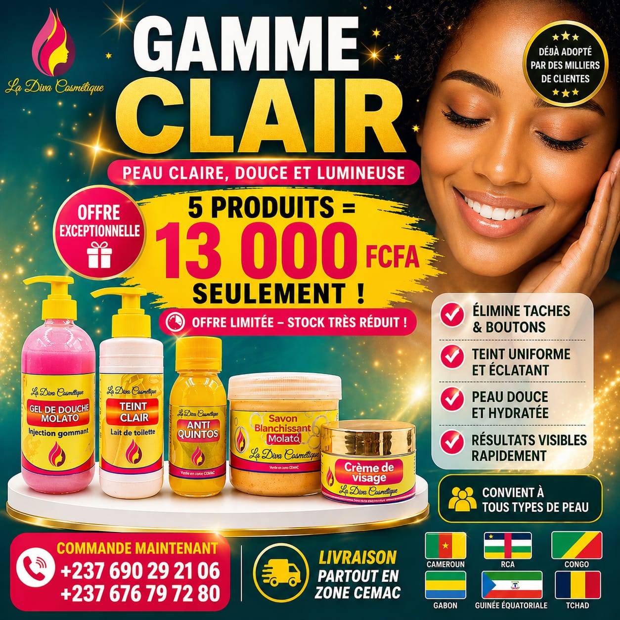 La diva cosmétique Africa Facebook ad: Chat with us