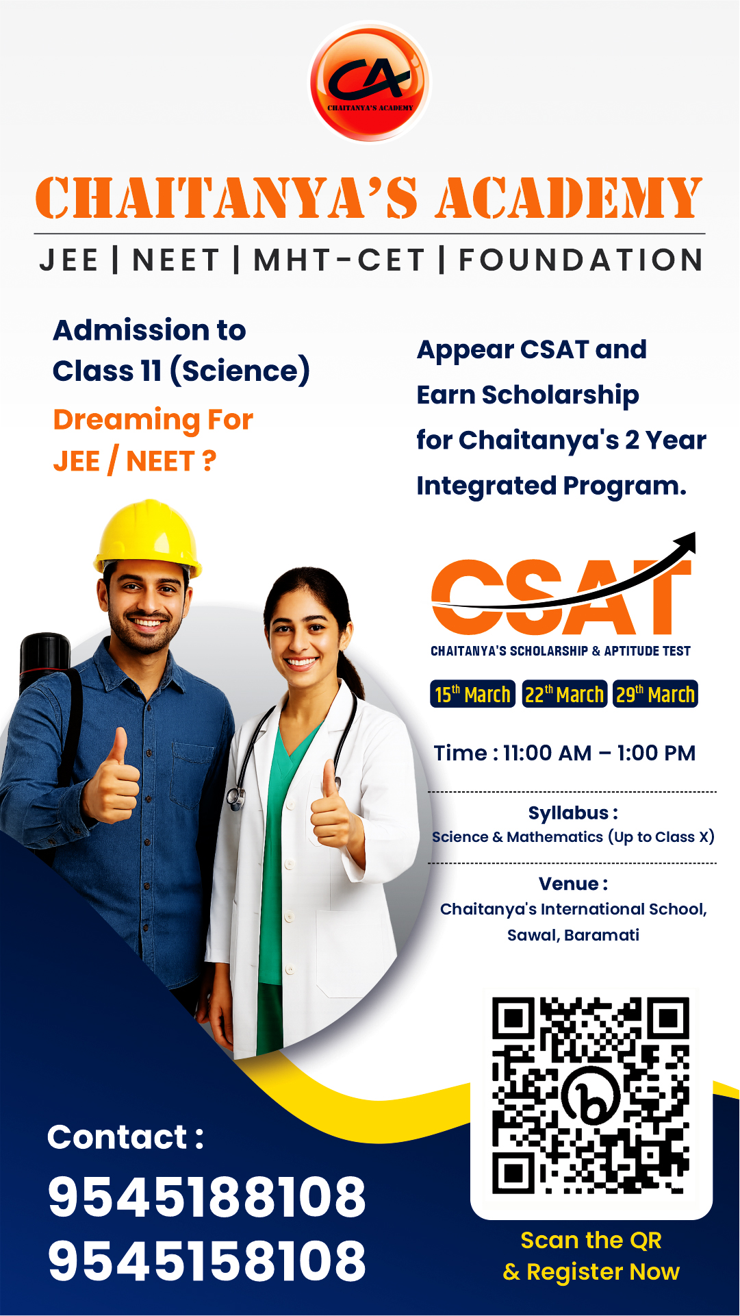 Chaitanya's Academy Facebook ad