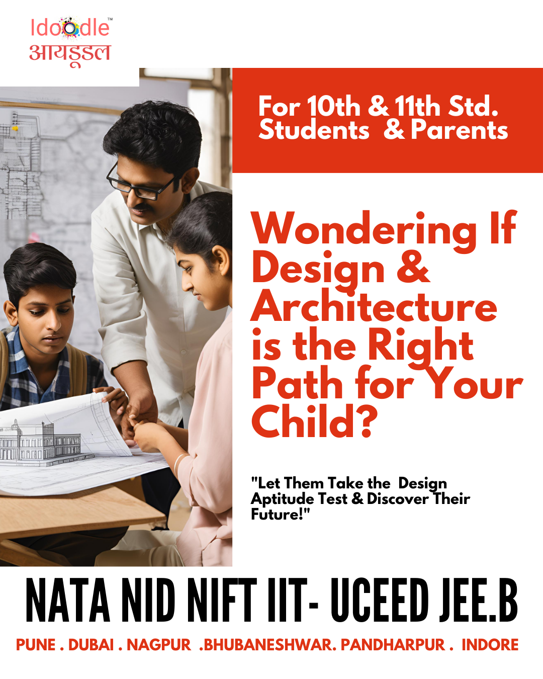 Idoodle Education Facebook ad: Entrance Exam Training Institute