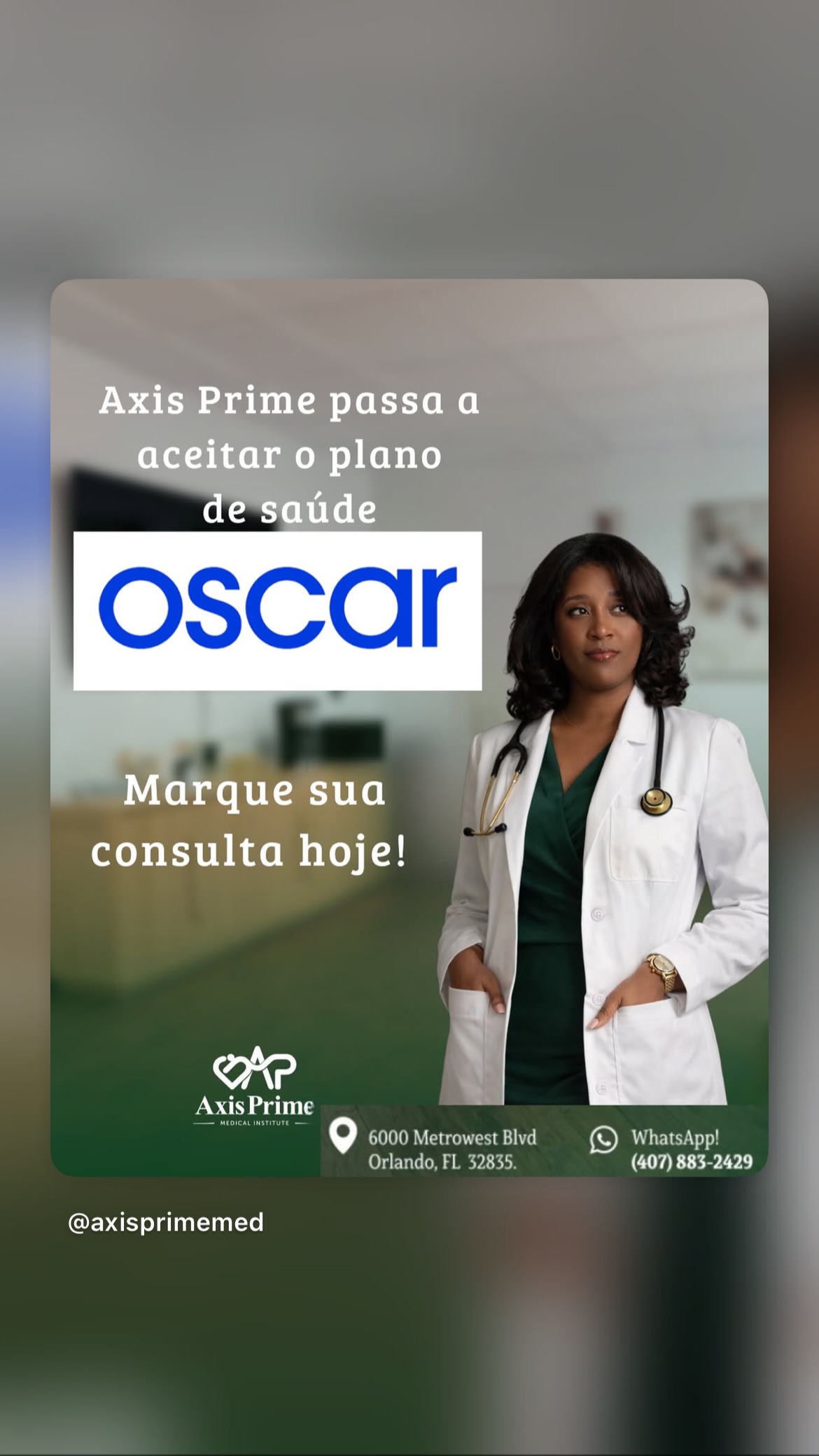 Axis Prime Medical Institute Facebook ad from Apr 12, 2026