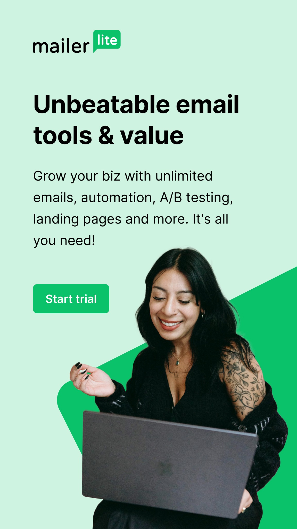 MailerLite Facebook ad