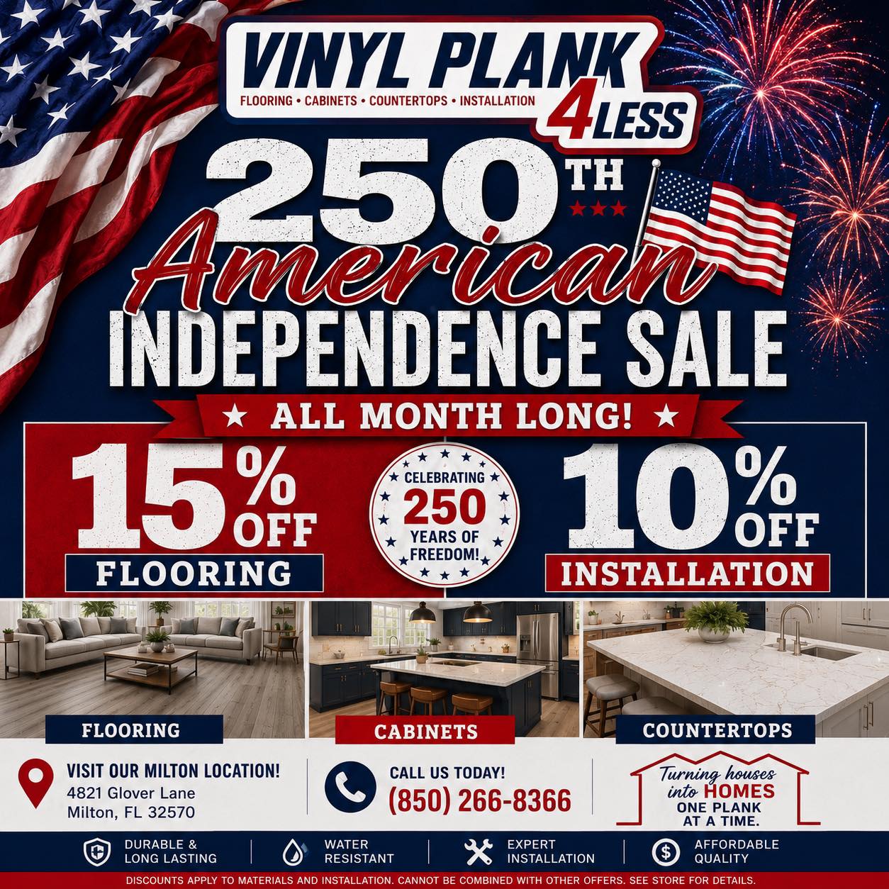 Vinyl Plank 4 Less - Florida Facebook ad