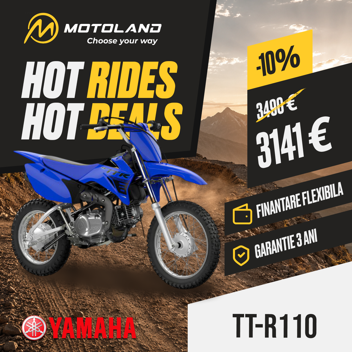 MOTOLAND Facebook ad: Sezonul a început deja, descoperă modelele YAMAHA în…
