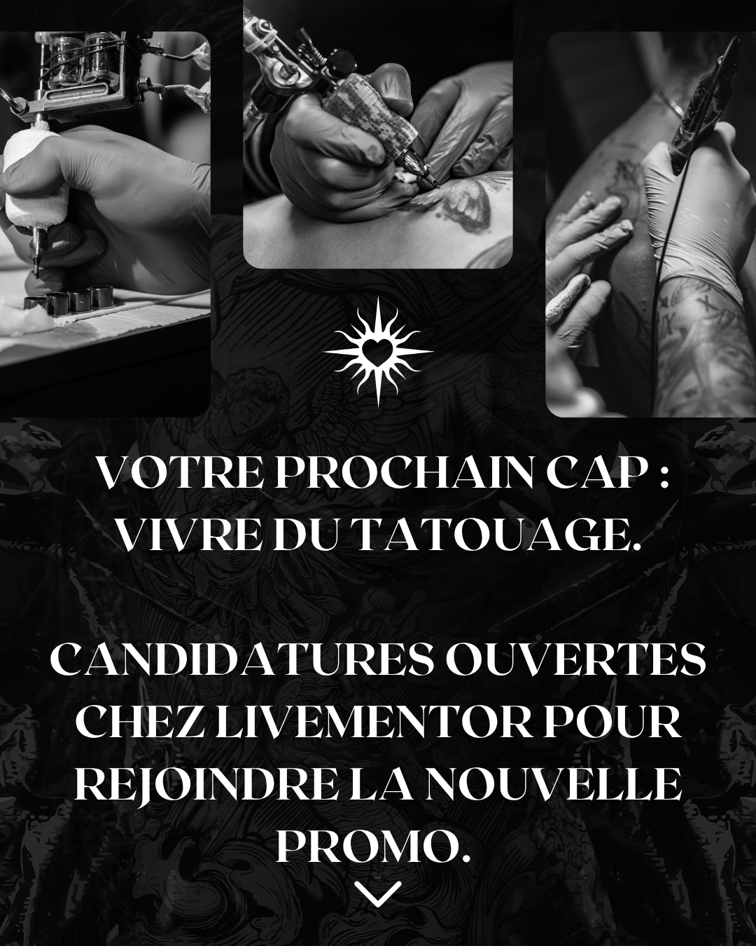 LiveMentor Facebook ad: Vous tatouez déjà? Apprenez à mieux en vivre