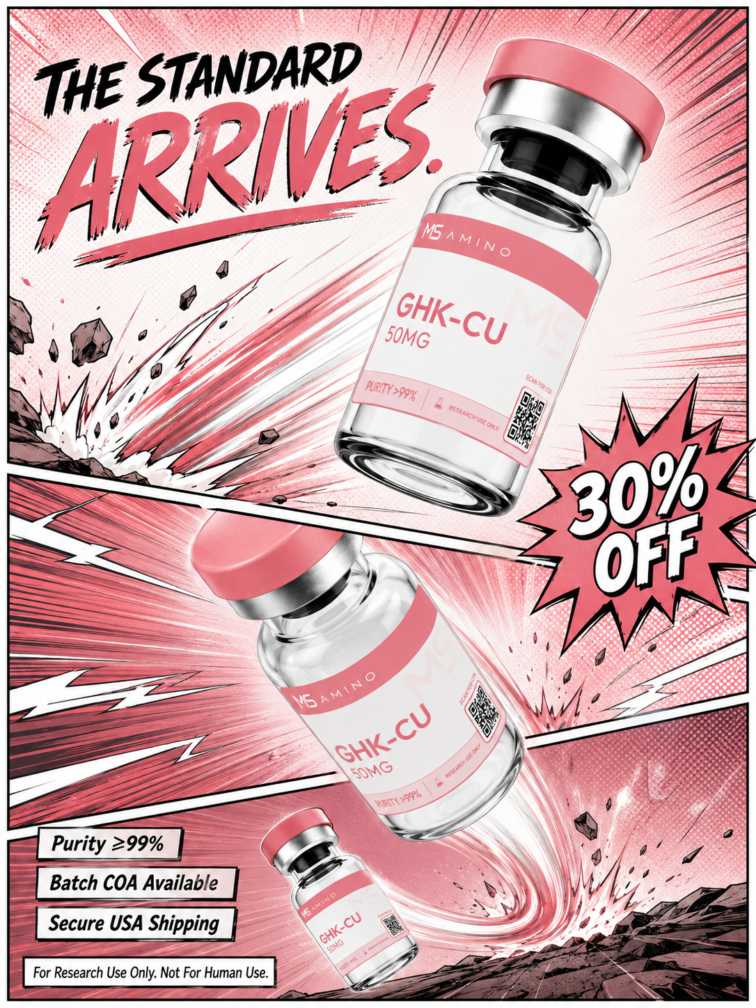 Msamino scientific department Facebook ad: 30% limited time sale is live at Ms Amino!