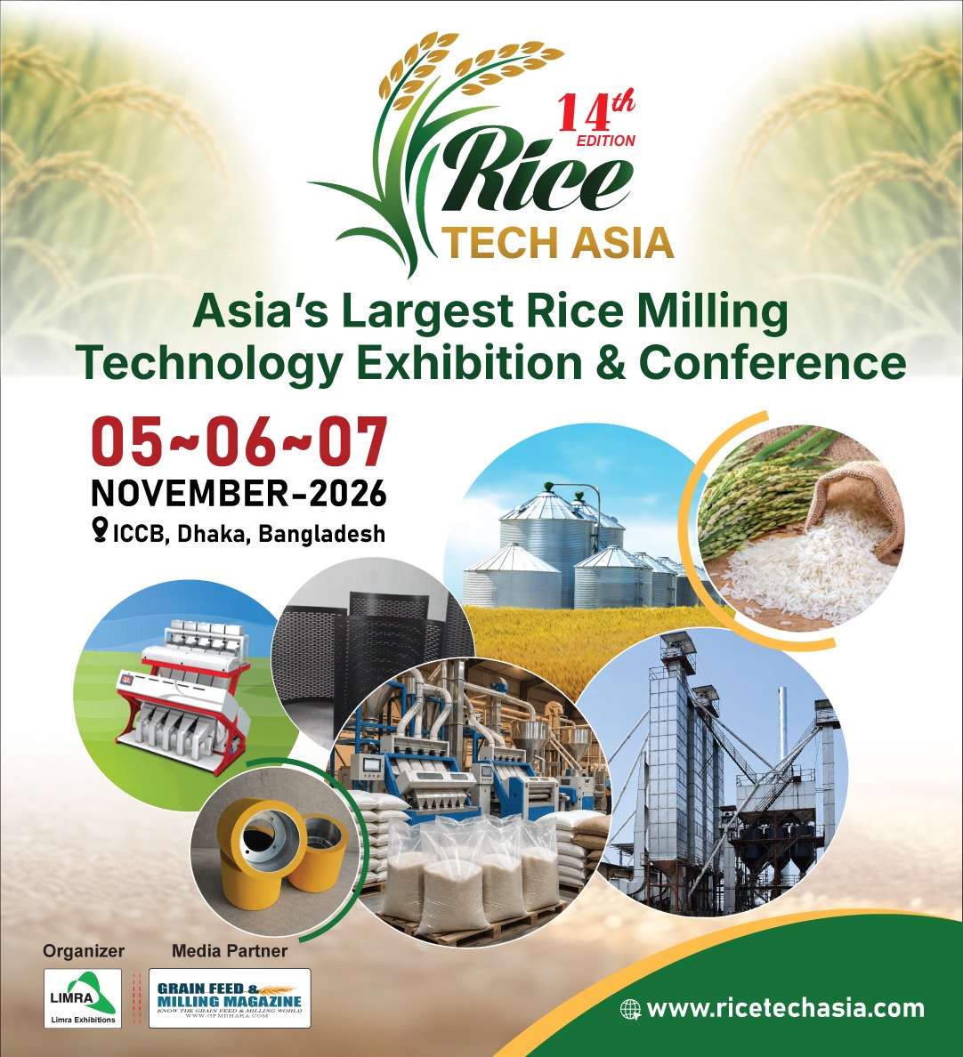 LIMRA Trade Fairs & Exhibitions Pvt. Ltd. Facebook ad: 14th Rice Tech Asia 2026