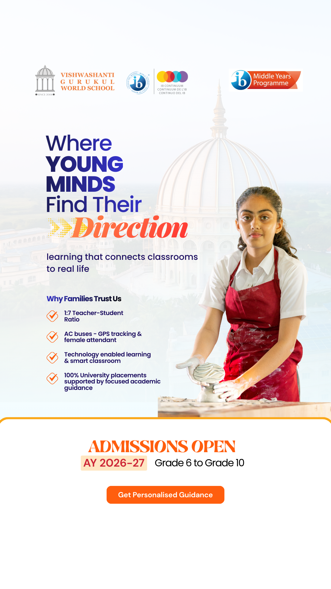 MIT Vishwashanti Gurukul World School Facebook ad from Feb 21, 2026