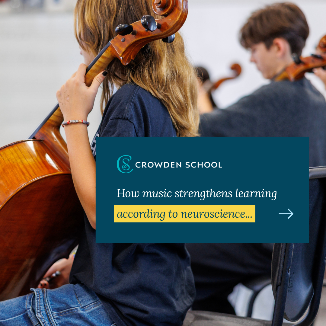 Crowden Music Center Facebook ad: How does music strengthen learning?