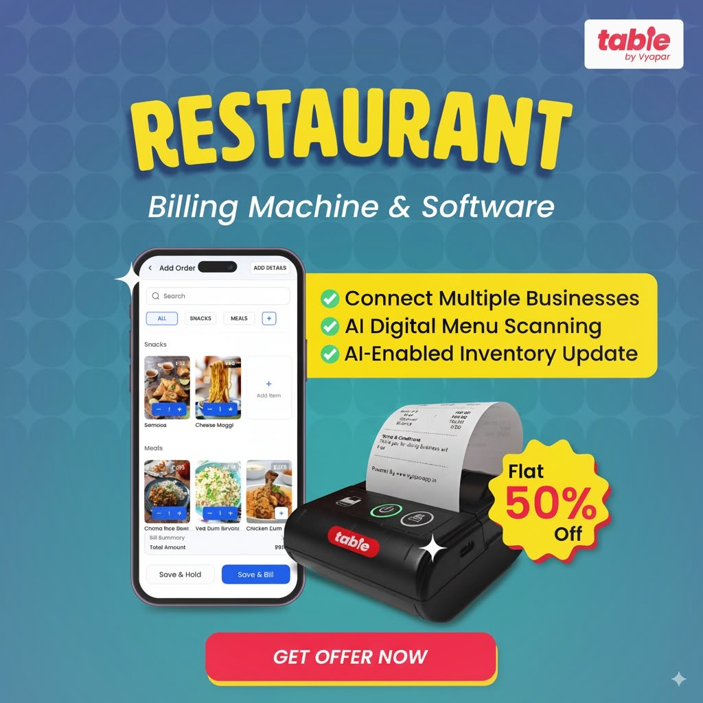 Table by Vyapar Facebook ad
