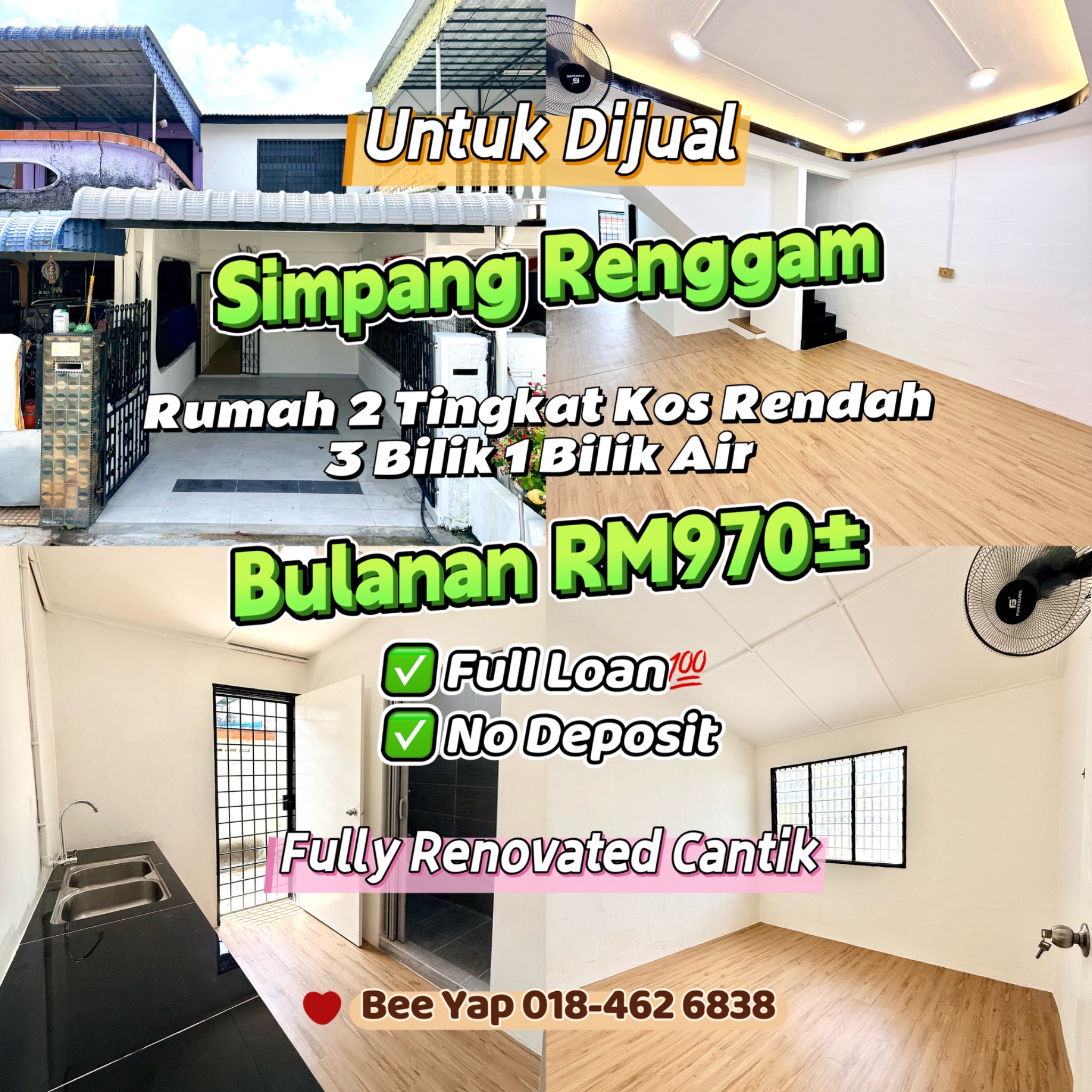 Rumah Anak Johor Facebook ad: Rare Unit! Simpang Renggam