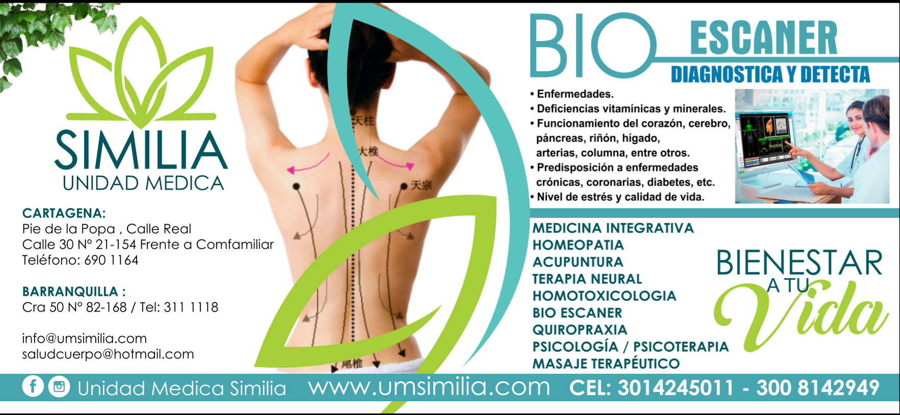 Unidad Medica Similia Facebook ad: Dra. Katya Vélez y Dr.