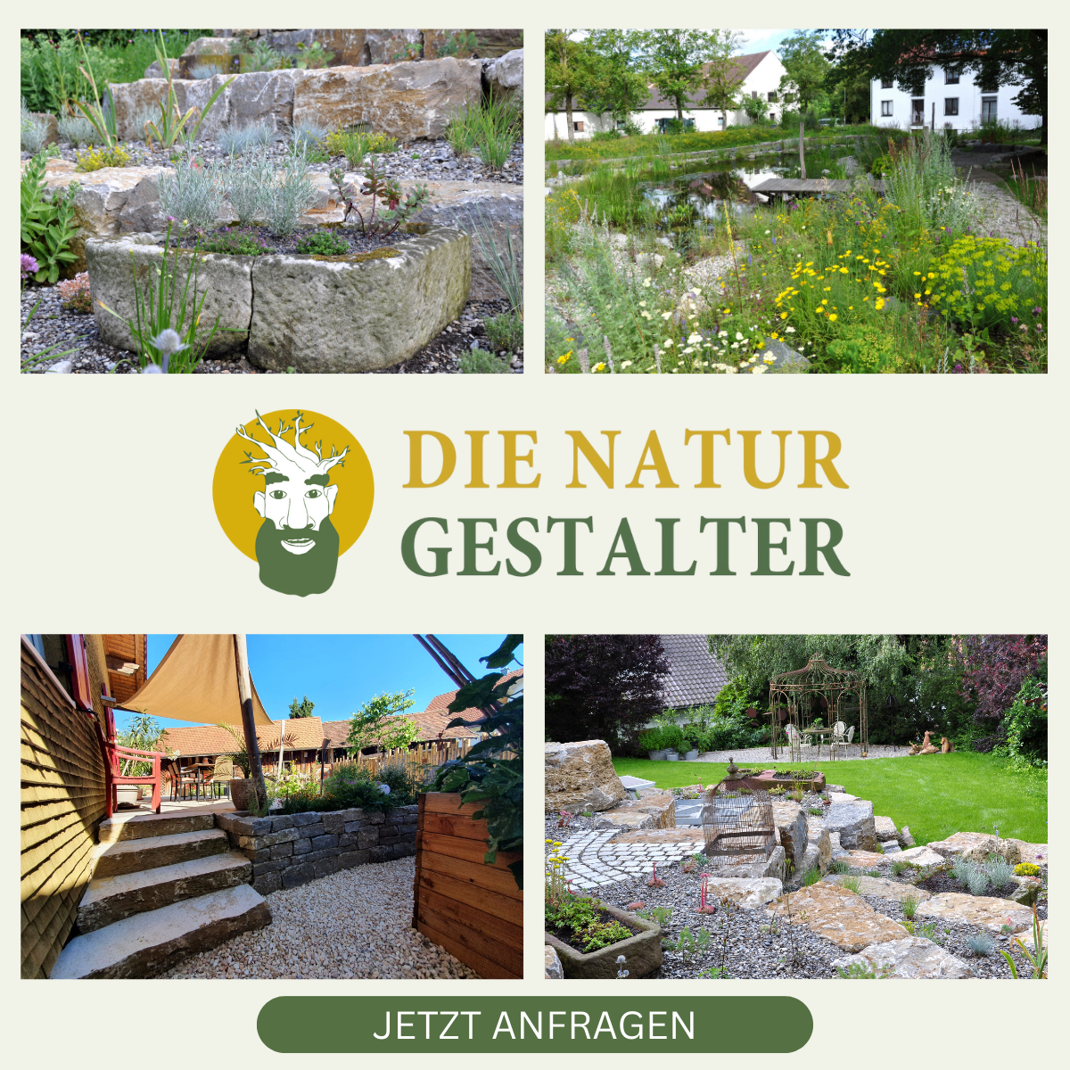 Die Naturgestalter Facebook ad: Urlaub beginnt im eigenen Garten