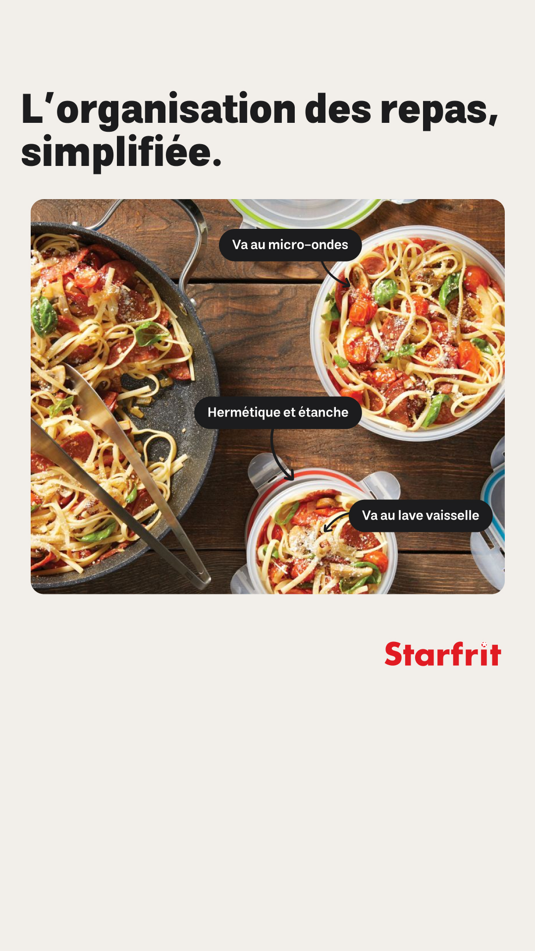 Starfrit Facebook ad: La rentrée, ça se prépare avec LocknLock