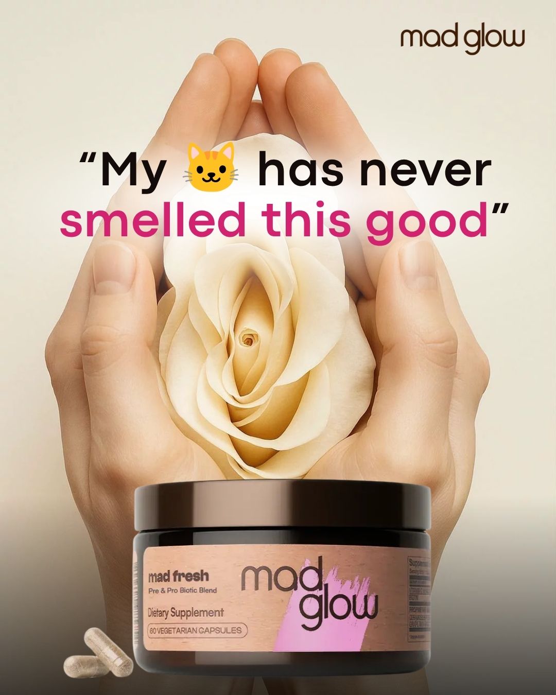 Mad Glow Facebook ad