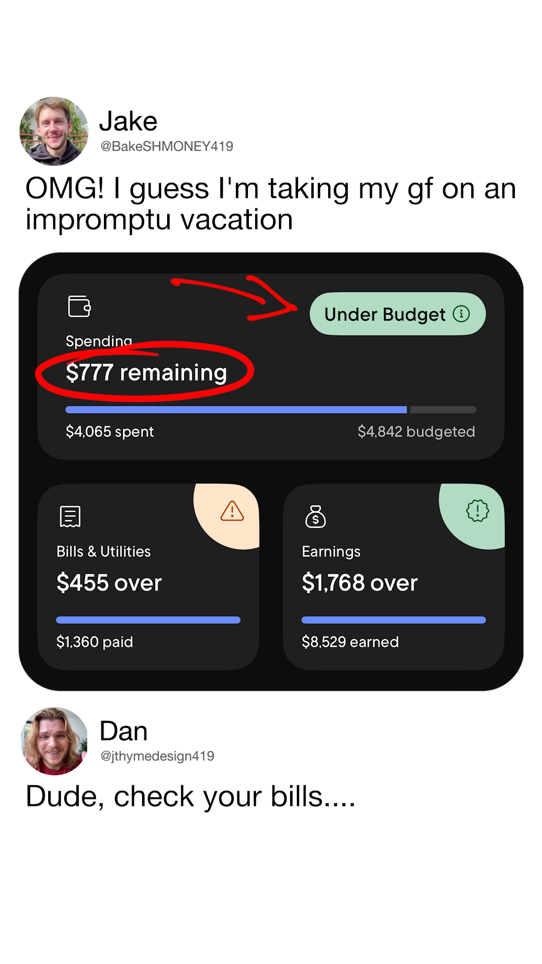 Rocket Money Facebook ad