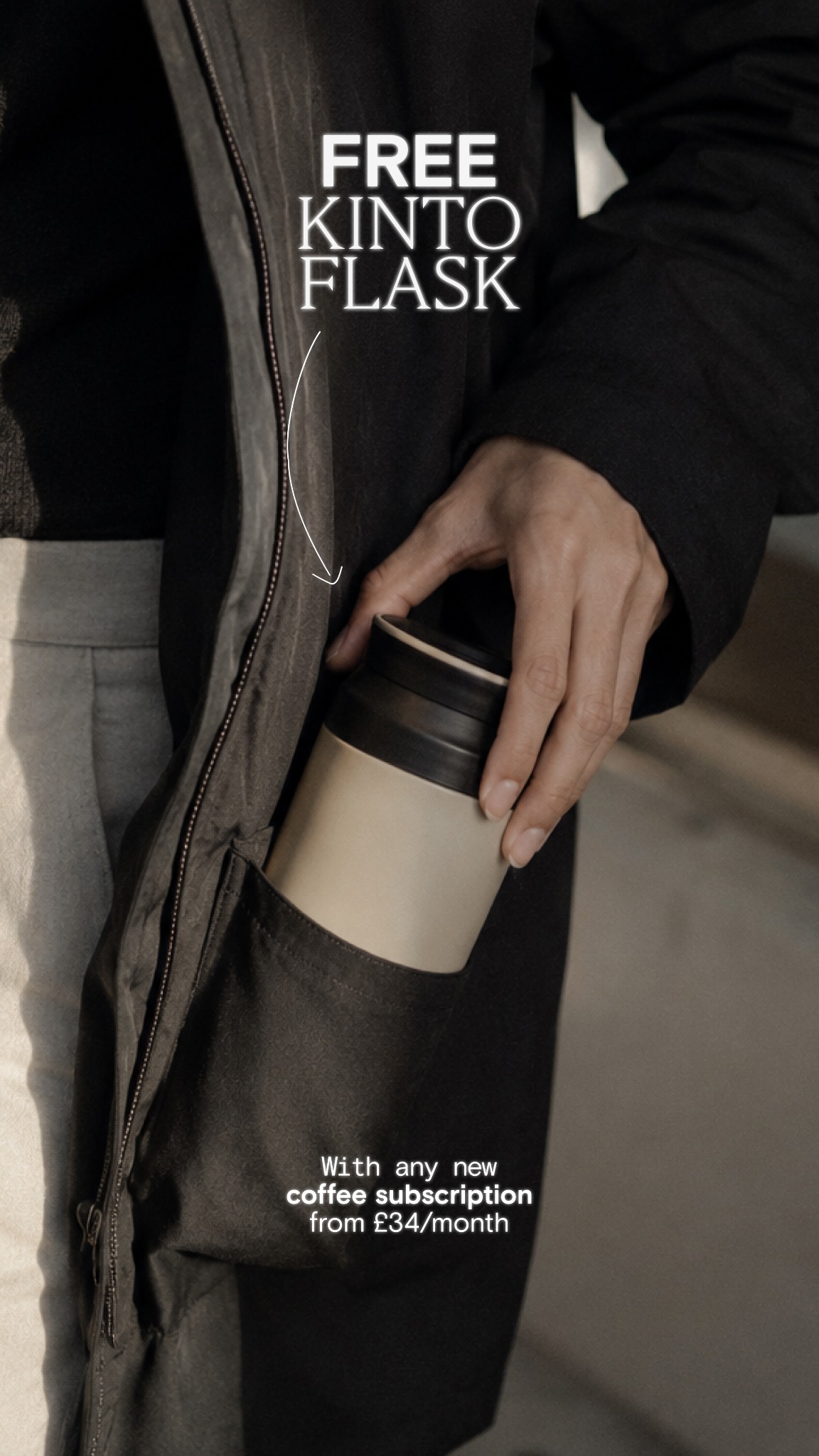 Cartwheel Coffee Roasters Facebook ad: Free Kinto Travel Tumbler