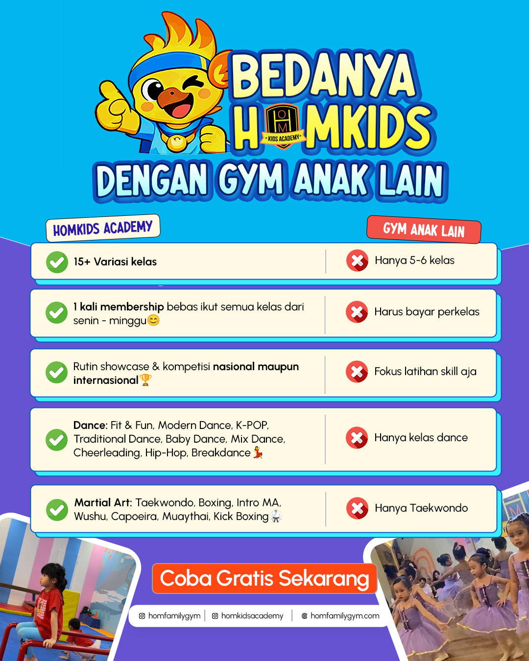 HOM Kids Academy Facebook ad from May 2, 2026