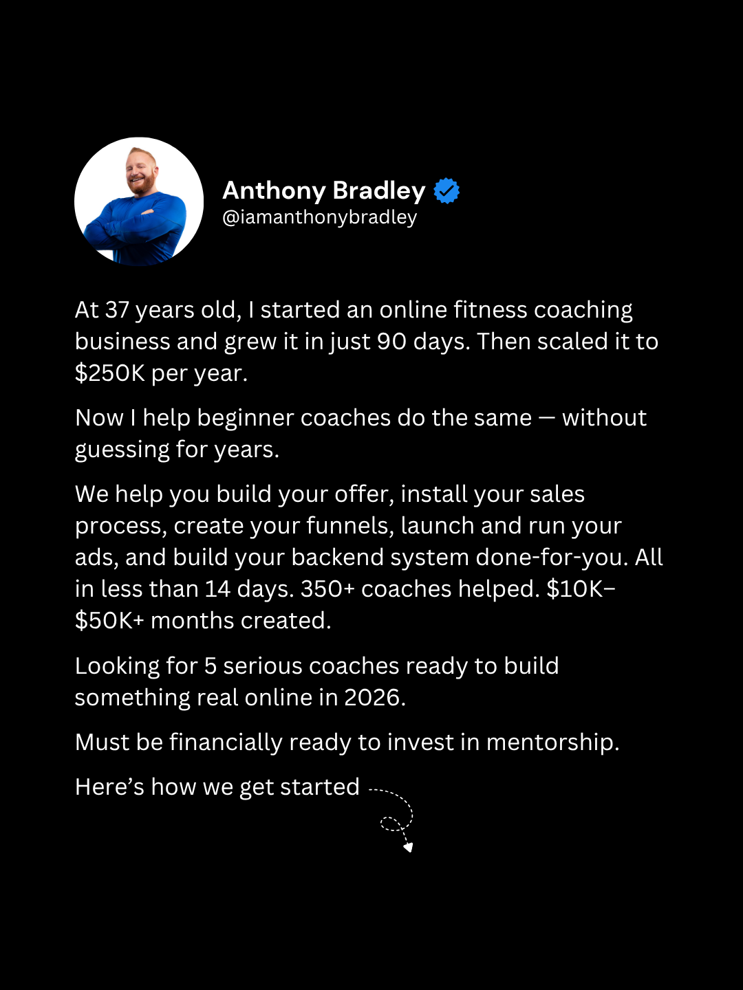 Anthony J Bradley Facebook ad