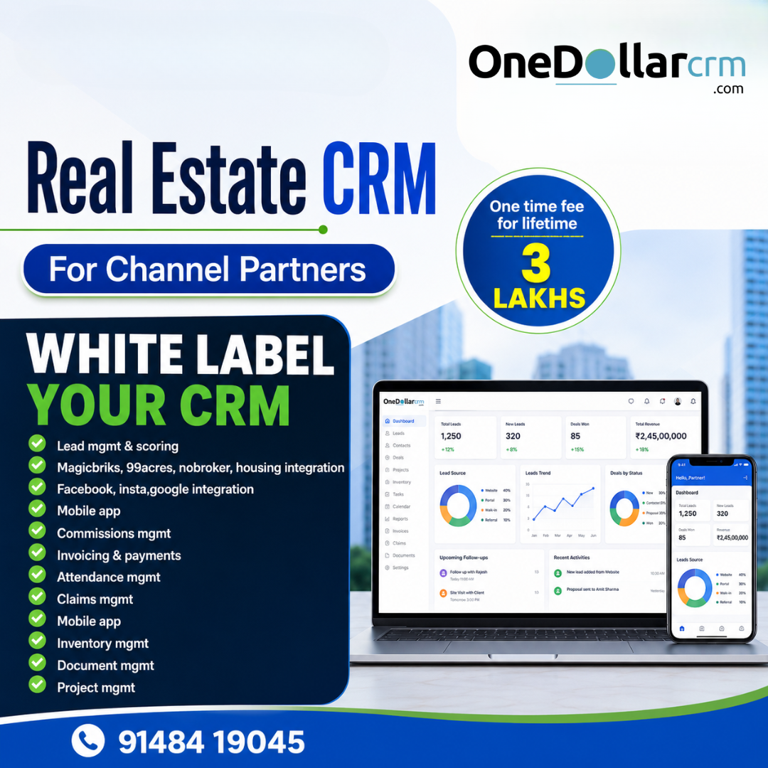 Onedollarcrm.com.com Facebook ad: White Label Real Estate CRM