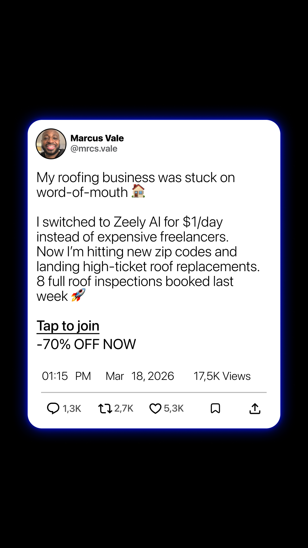 Zeely Facebook ad