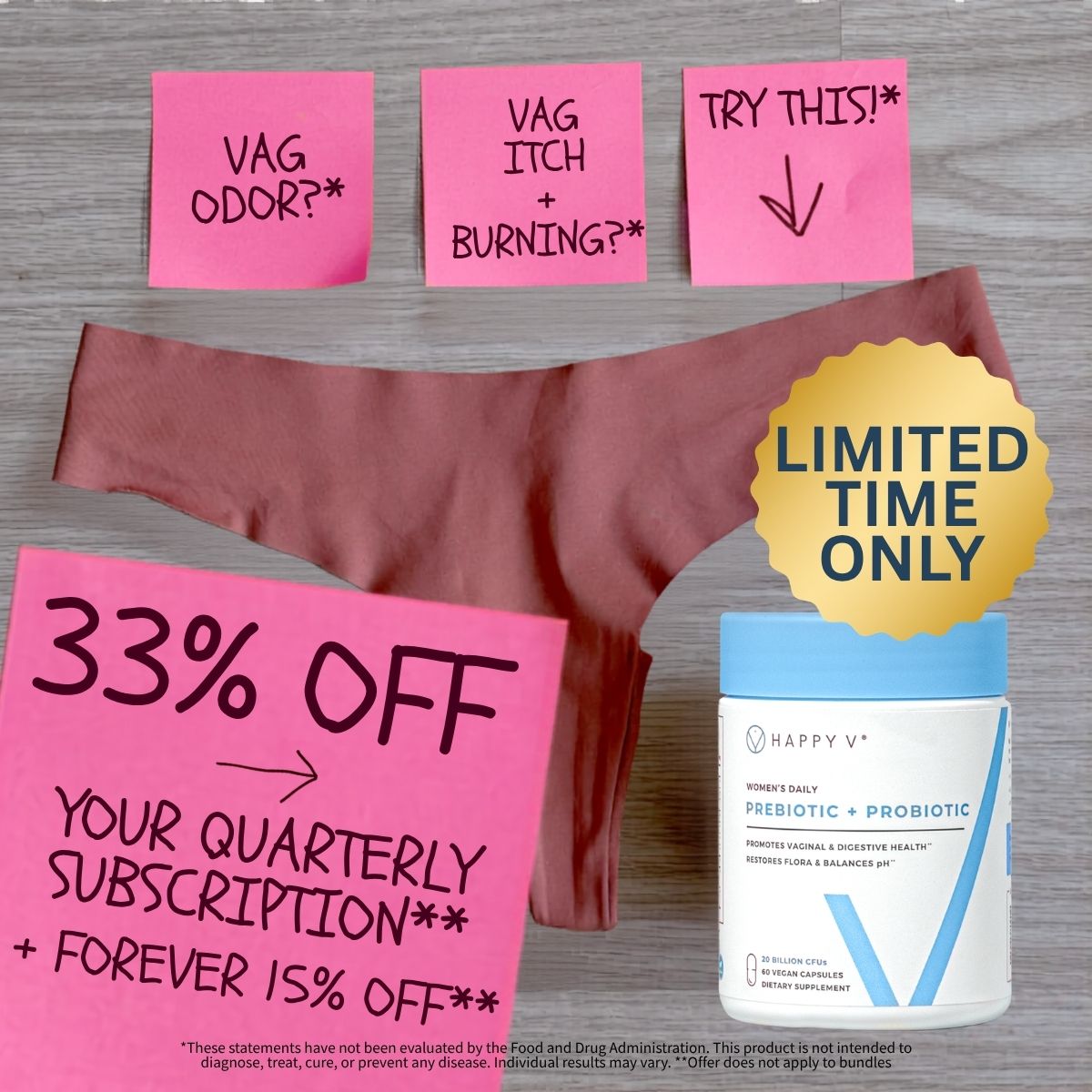 Happy V Facebook ad
